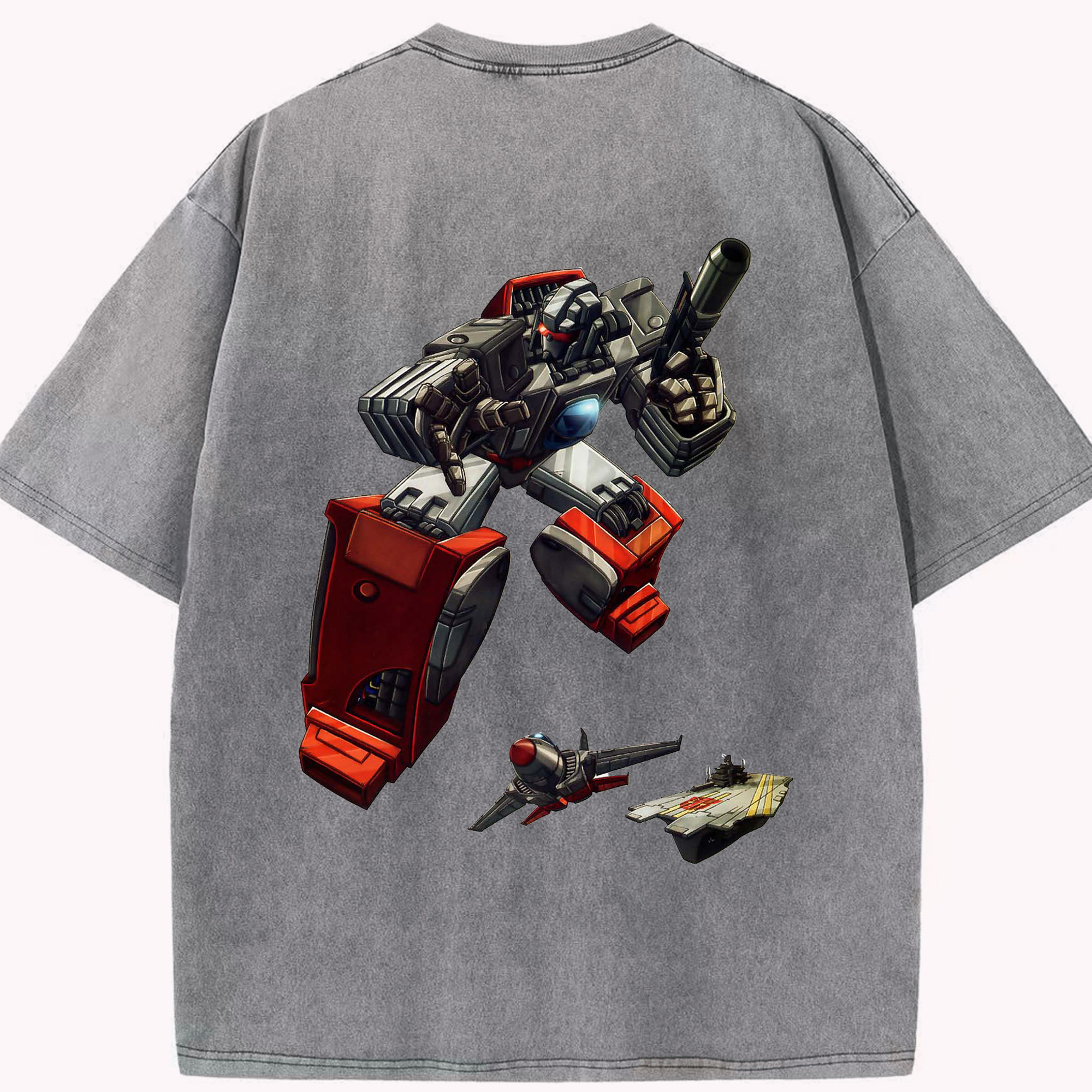 （画像用）  綿100% ヴィンテージ風 半袖Tシャツ（背面プリント）