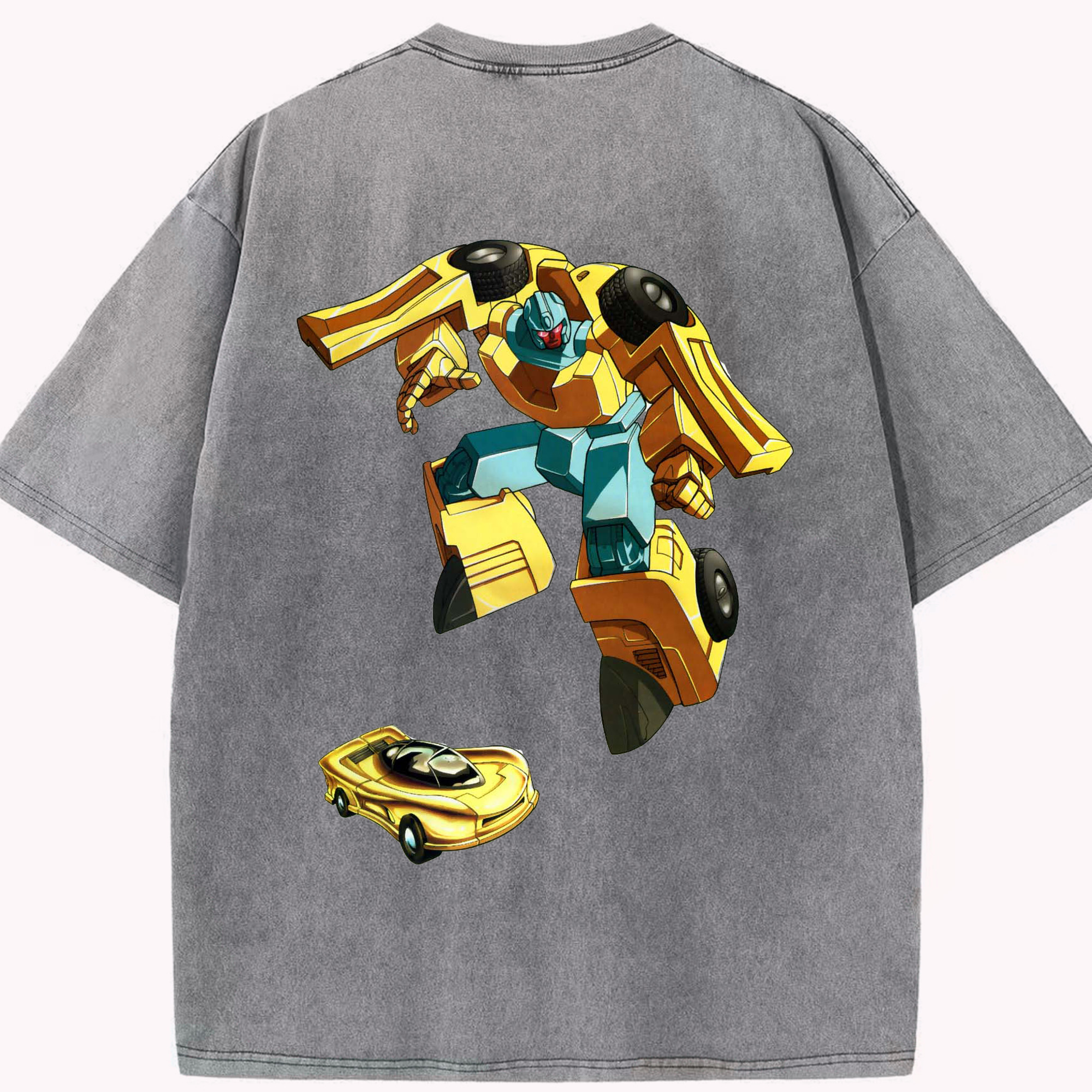 （画像用）  綿100% ヴィンテージ風 半袖Tシャツ（背面プリント）