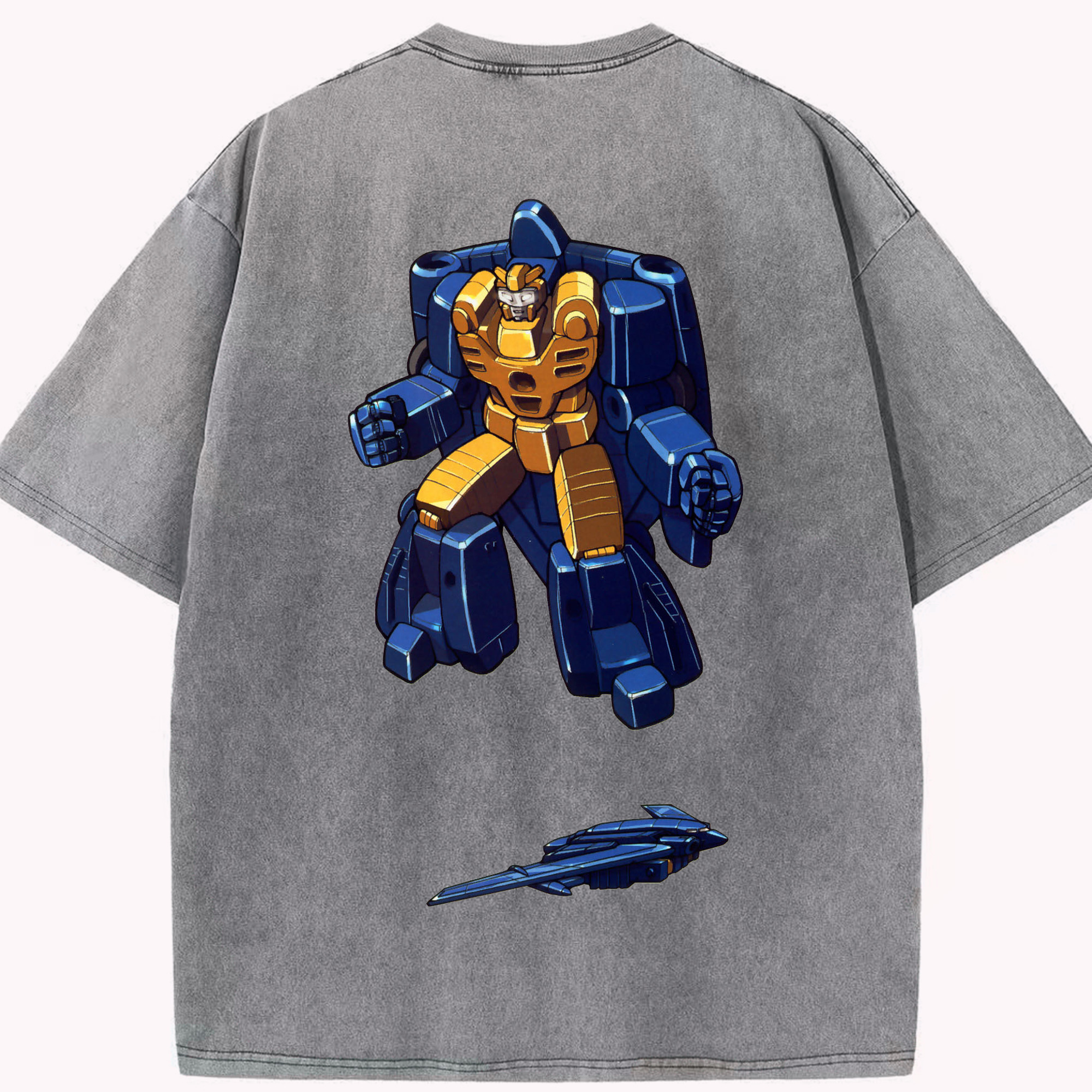（画像用）  綿100% ヴィンテージ風 半袖Tシャツ（背面プリント）