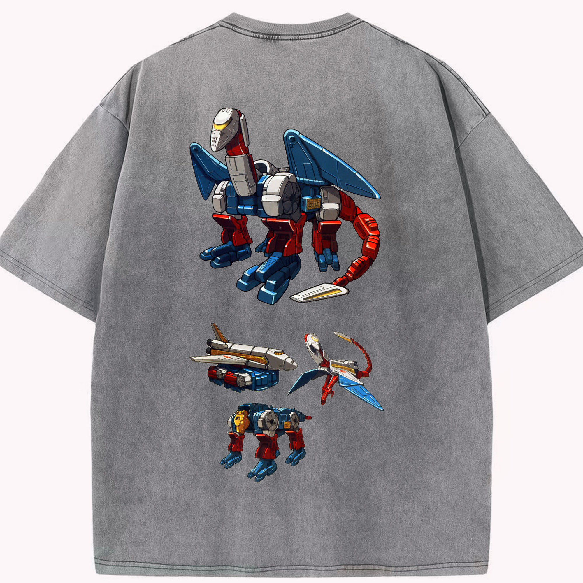 （画像用）  綿100% ヴィンテージ風 半袖Tシャツ（背面プリント）
