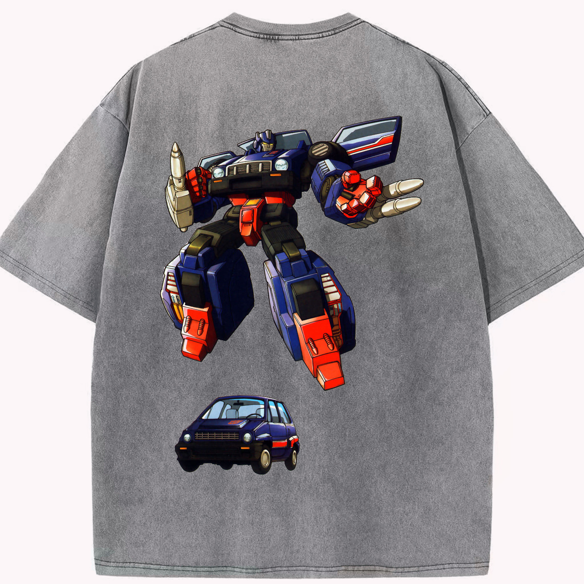 （画像用）  綿100% ヴィンテージ風 半袖Tシャツ（背面プリント）