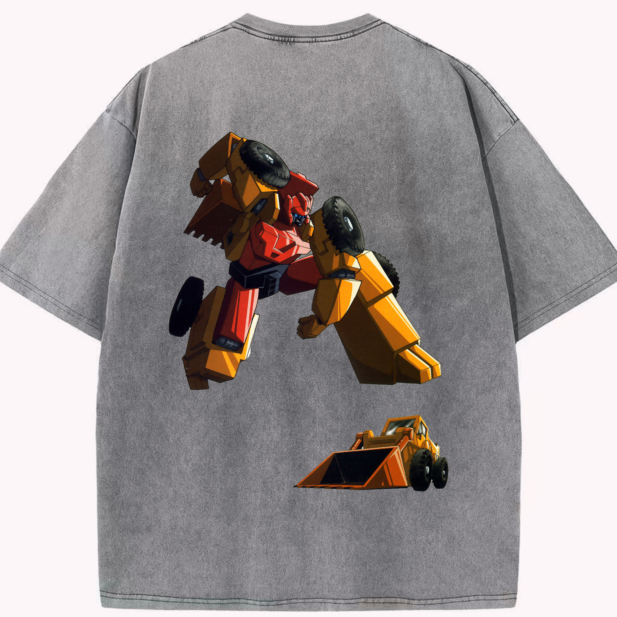 （画像用）  綿100% ヴィンテージ風 半袖Tシャツ（背面プリント）