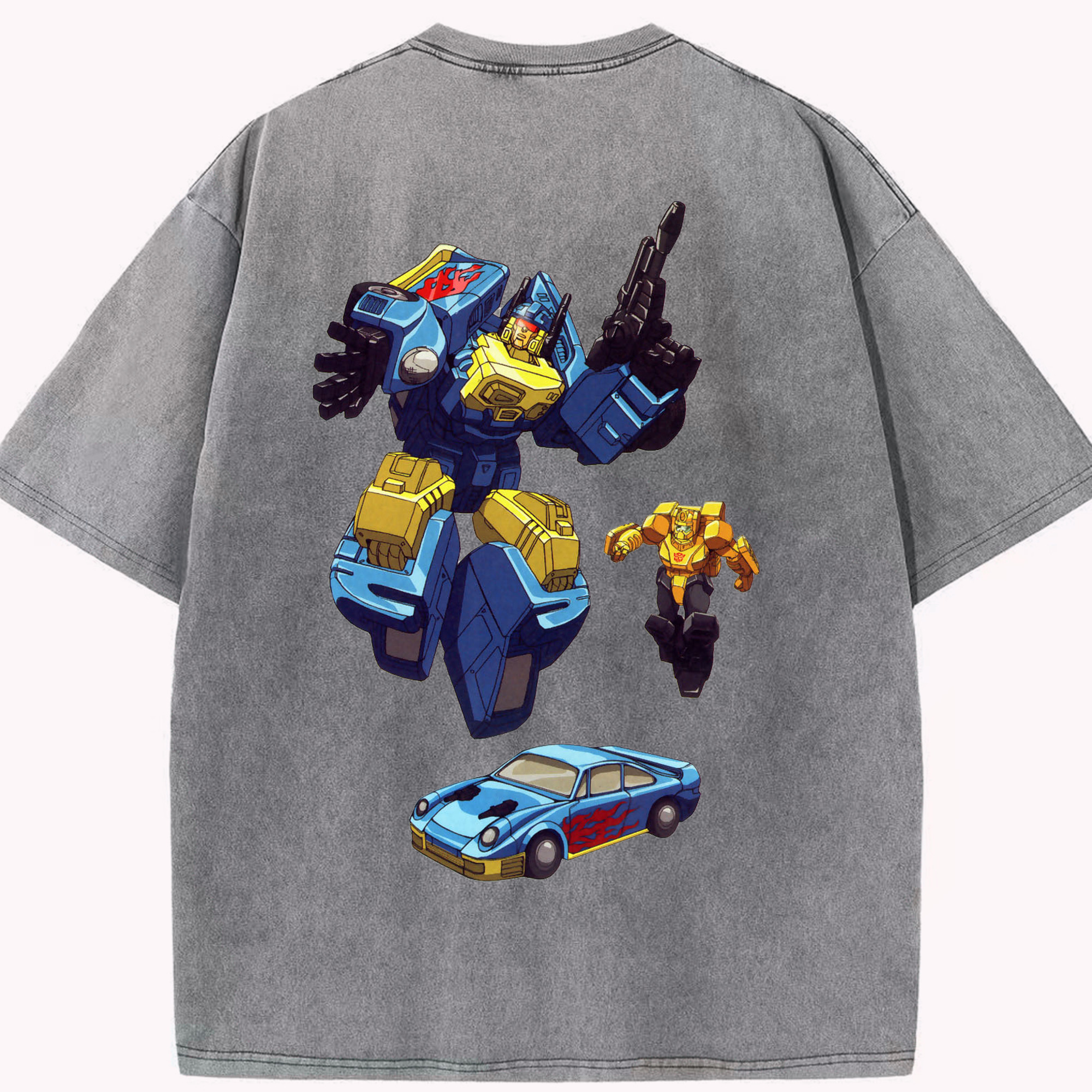 （画像用）  綿100% ヴィンテージ風 半袖Tシャツ（背面プリント）