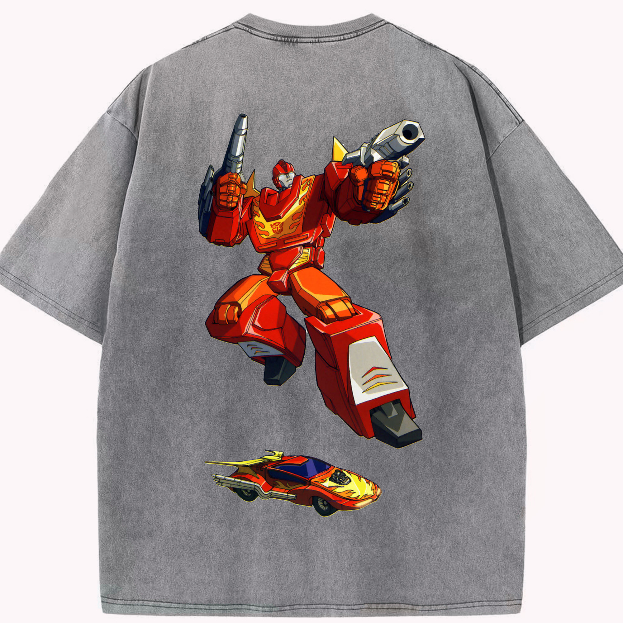 （画像用）  綿100% ヴィンテージ風 半袖Tシャツ（背面プリント）