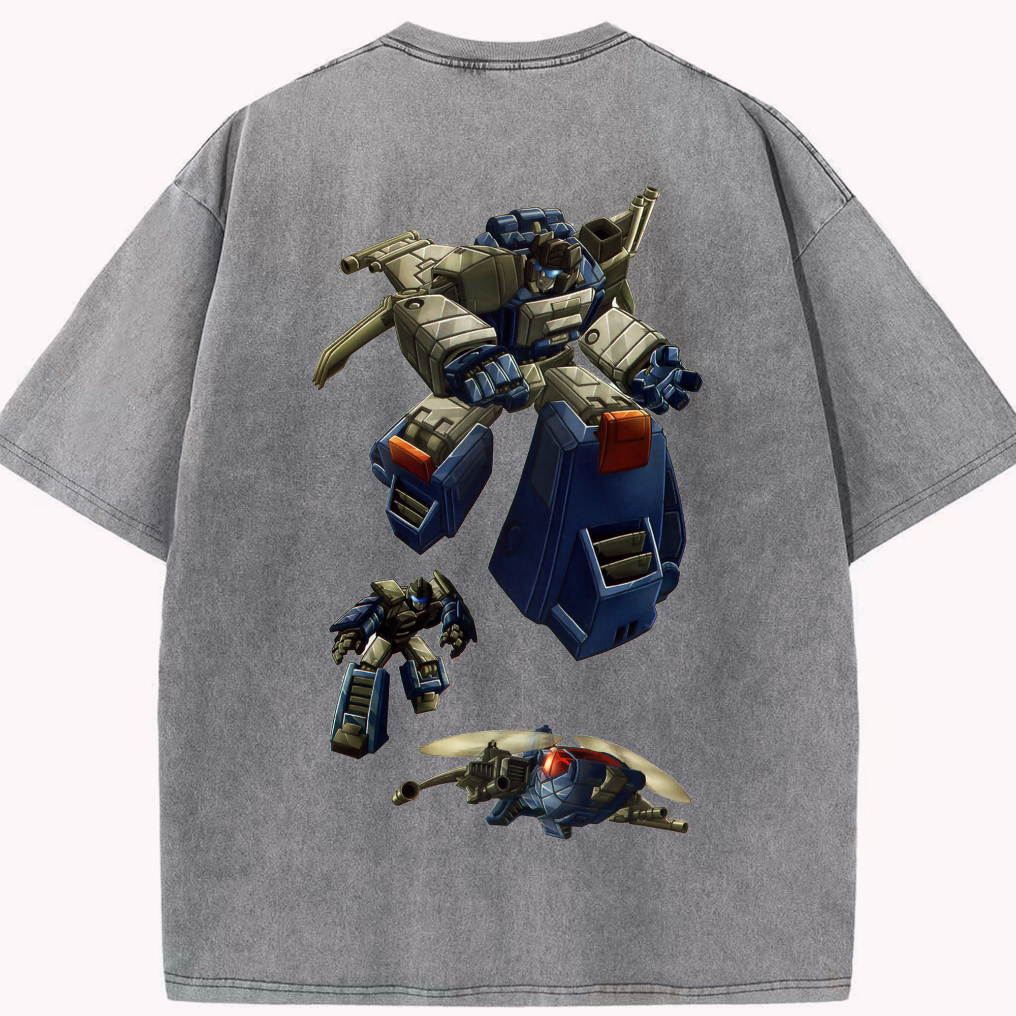 （画像用）  綿100% ヴィンテージ風 半袖Tシャツ（背面プリント）