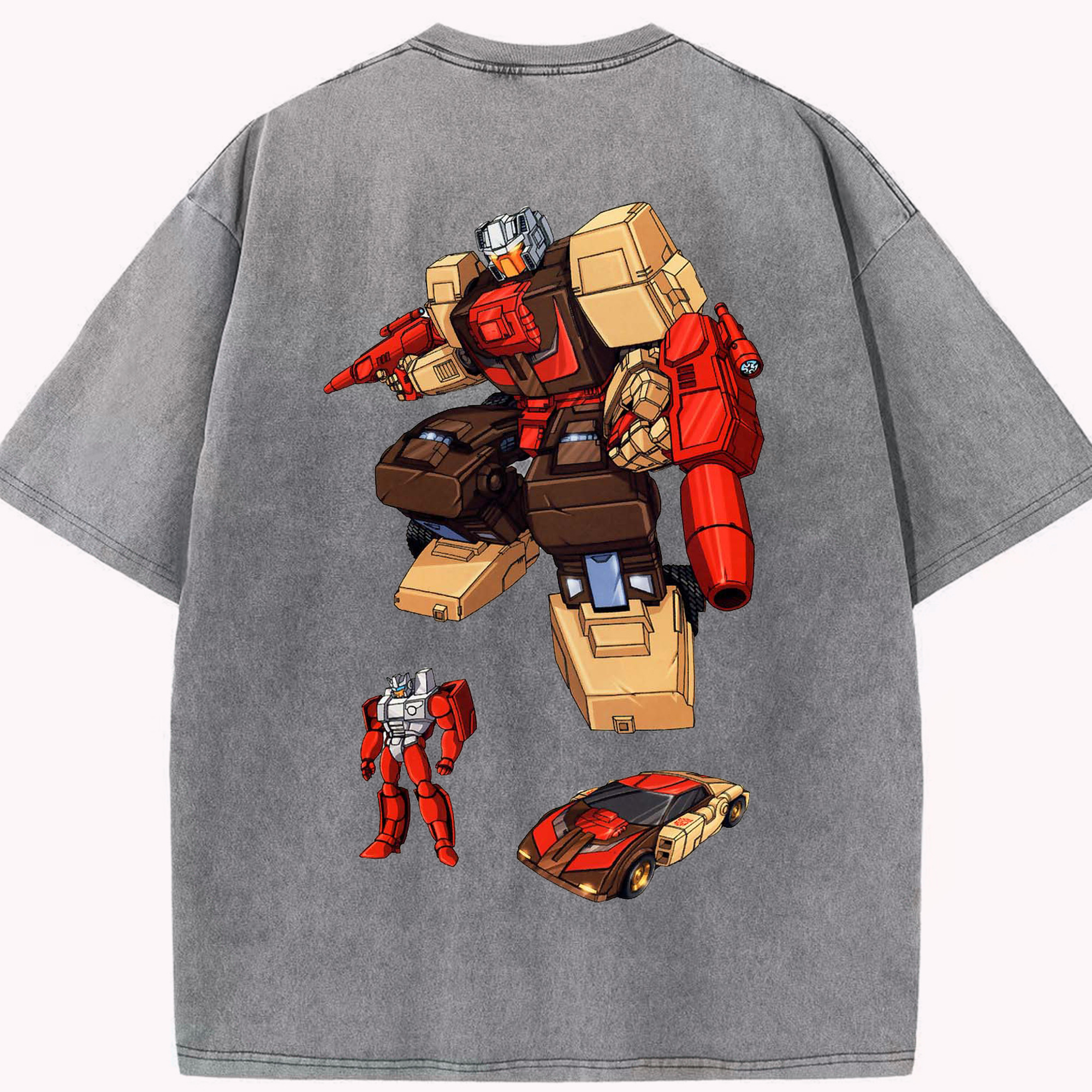 （画像用）  綿100% ヴィンテージ風 半袖Tシャツ（背面プリント）