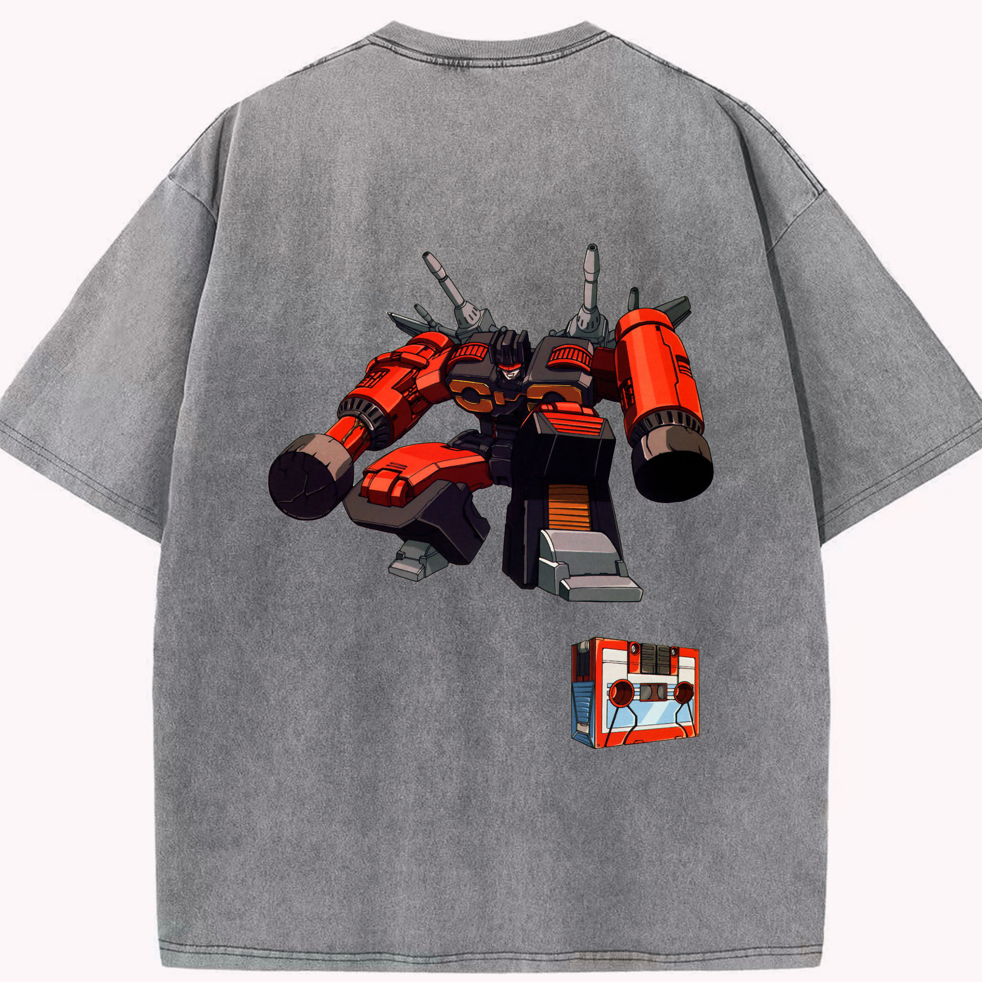 （画像用）  綿100% ヴィンテージ風 半袖Tシャツ（背面プリント）
