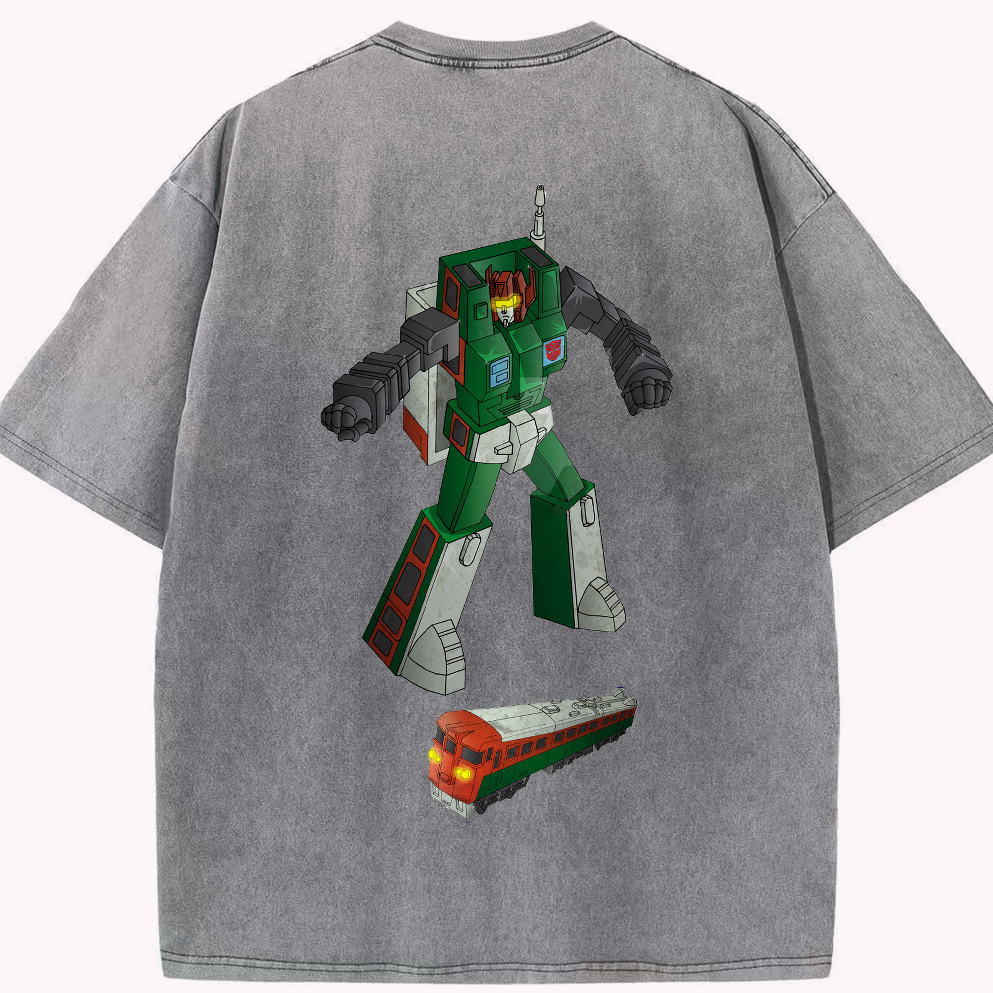 （画像用）  綿100% ヴィンテージ風 半袖Tシャツ（背面プリント）