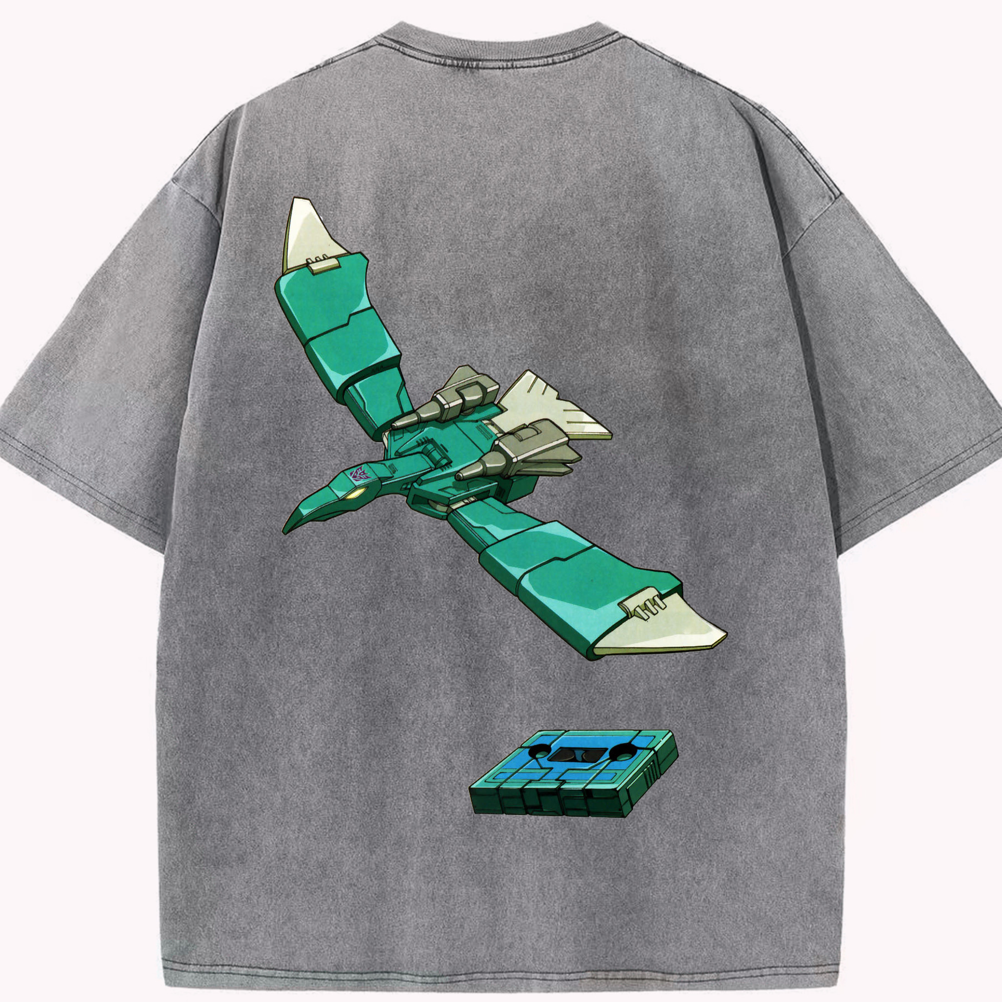 （画像用）  綿100% ヴィンテージ風 半袖Tシャツ（背面プリント）