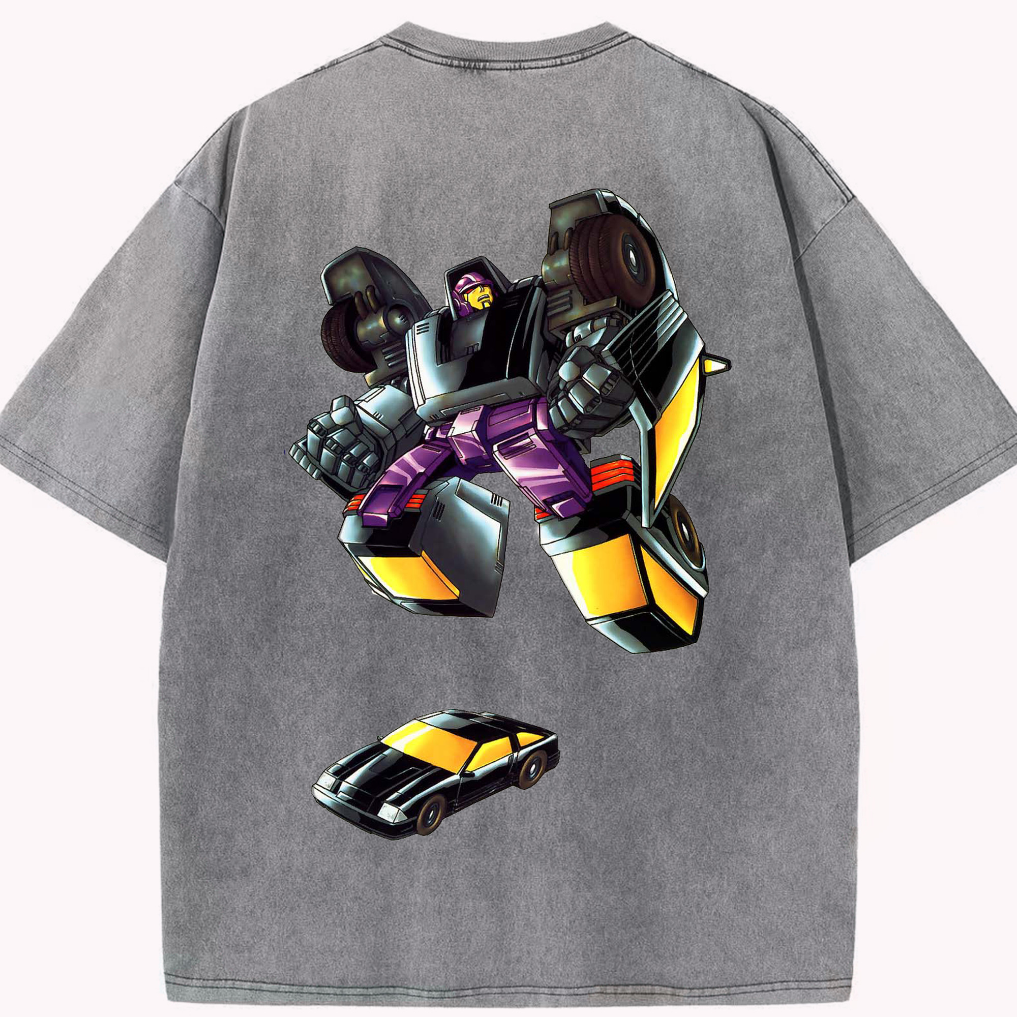 （画像用）  綿100% ヴィンテージ風 半袖Tシャツ（背面プリント）