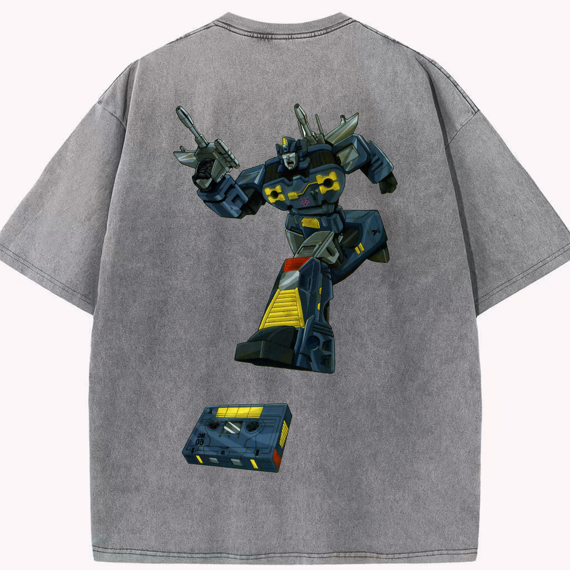 （画像用）  綿100% ヴィンテージ風 半袖Tシャツ（背面プリント）