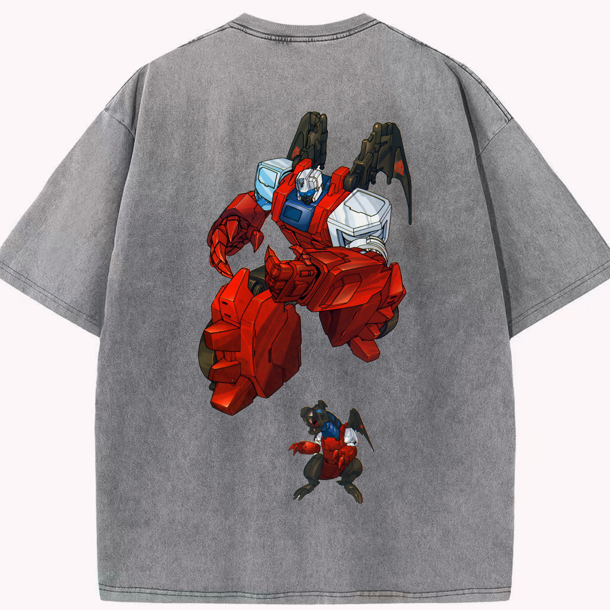 （画像用）  綿100% ヴィンテージ風 半袖Tシャツ（背面プリント）