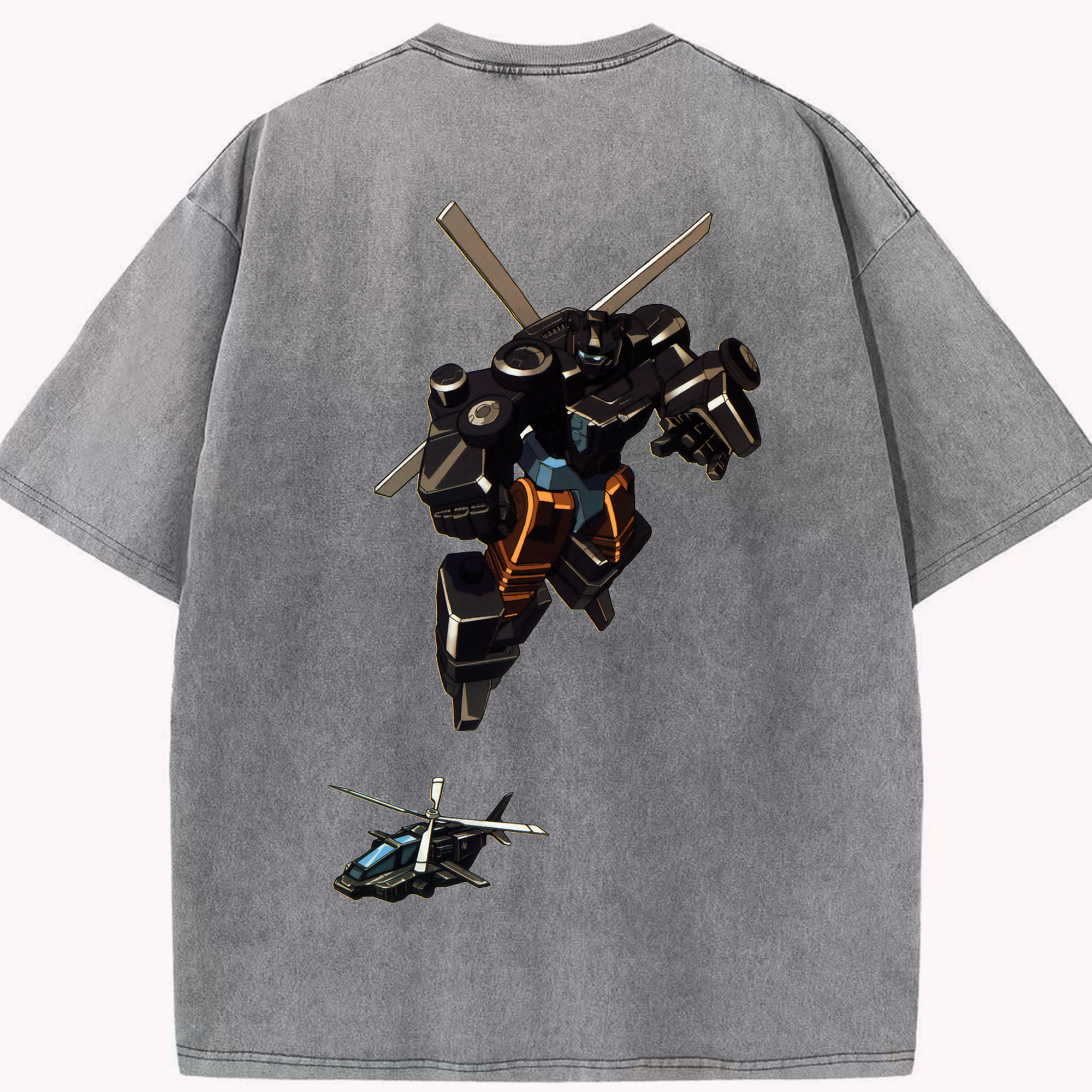 （画像用）  綿100% ヴィンテージ風 半袖Tシャツ（背面プリント）