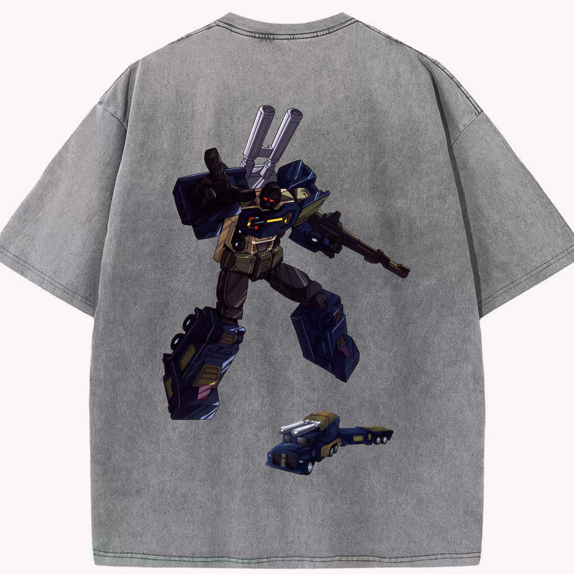 （画像用）  綿100% ヴィンテージ風 半袖Tシャツ（背面プリント）