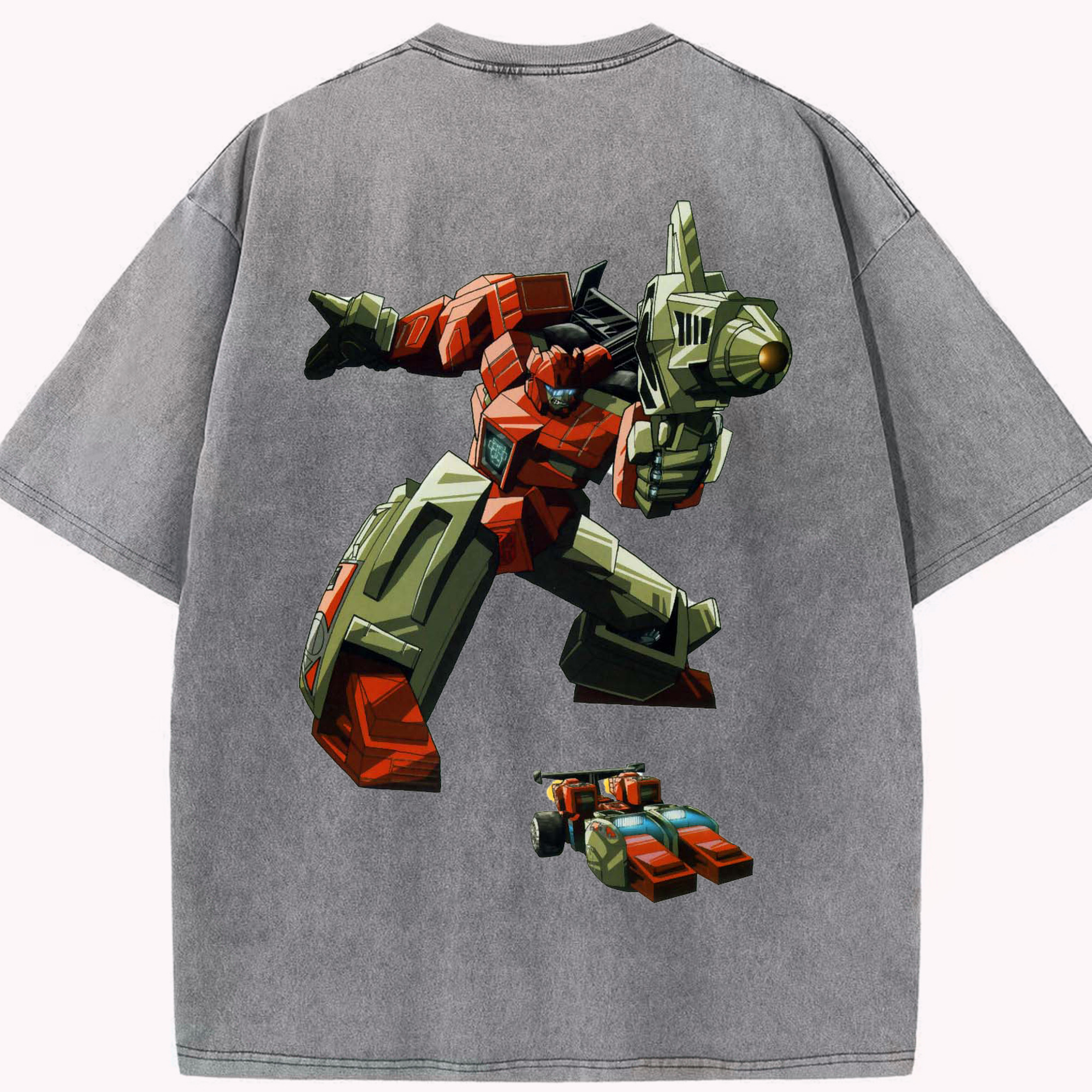 （画像用）  綿100% ヴィンテージ風 半袖Tシャツ（背面プリント）