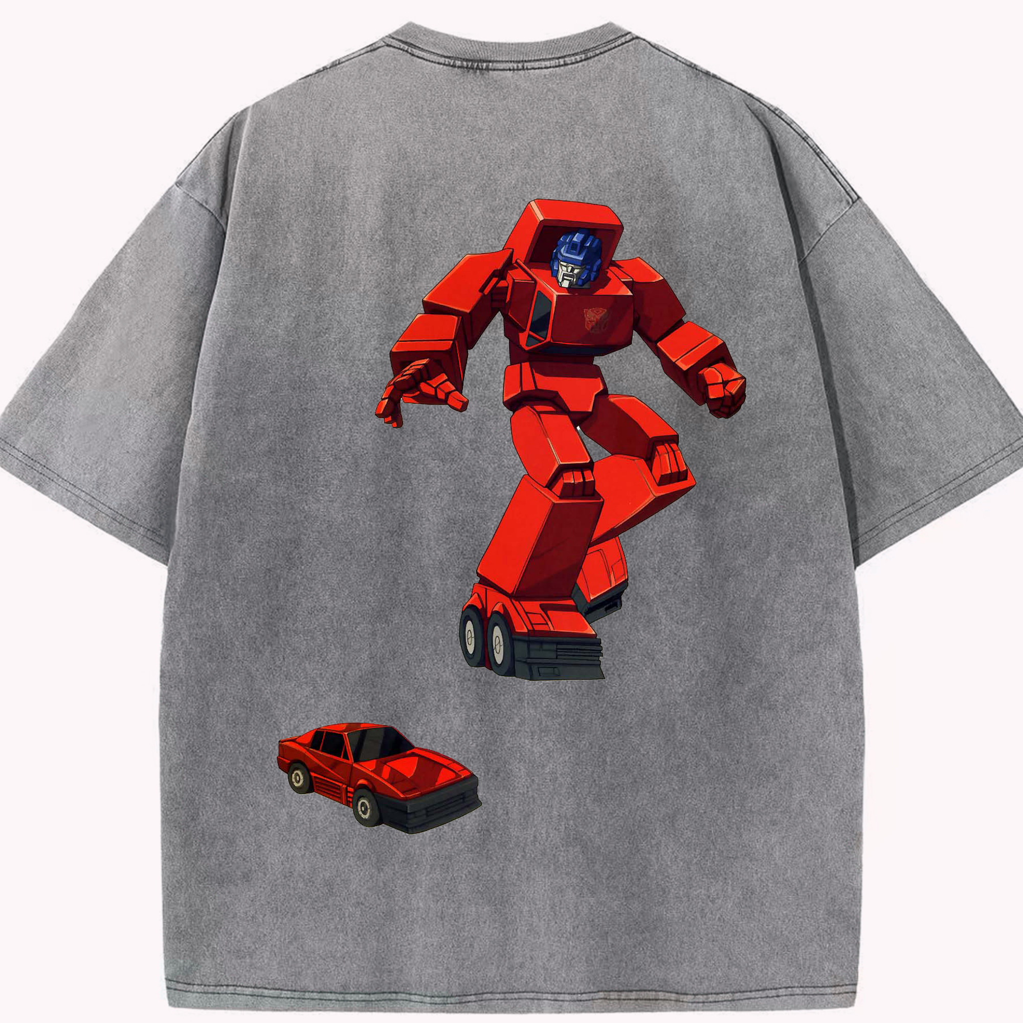 （画像用）  綿100% ヴィンテージ風 半袖Tシャツ（背面プリント）