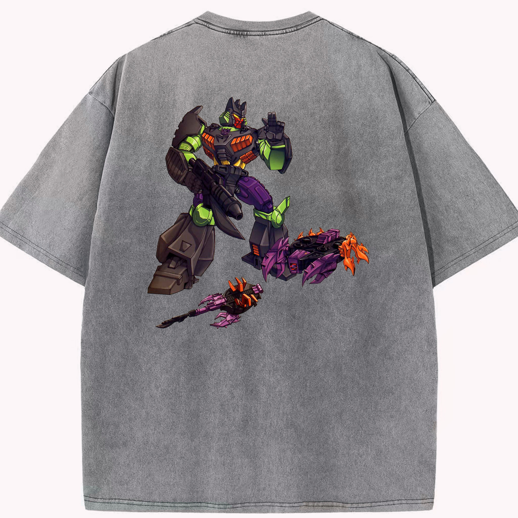 （画像用）  綿100% ヴィンテージ風 半袖Tシャツ（背面プリント）