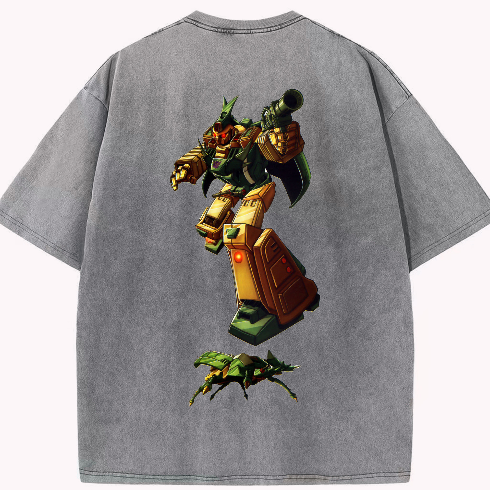 （画像用）  綿100% ヴィンテージ風 半袖Tシャツ（背面プリント）