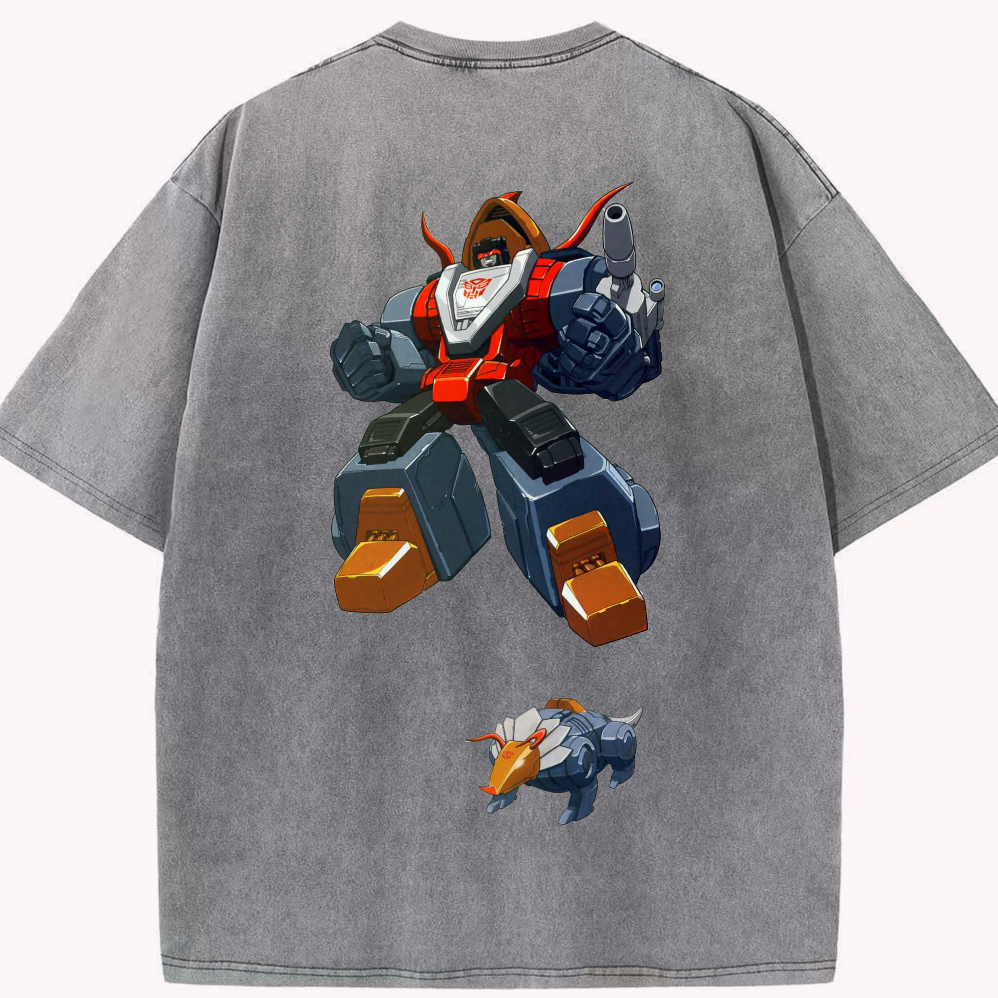 （画像用）  綿100% ヴィンテージ風 半袖Tシャツ（背面プリント）