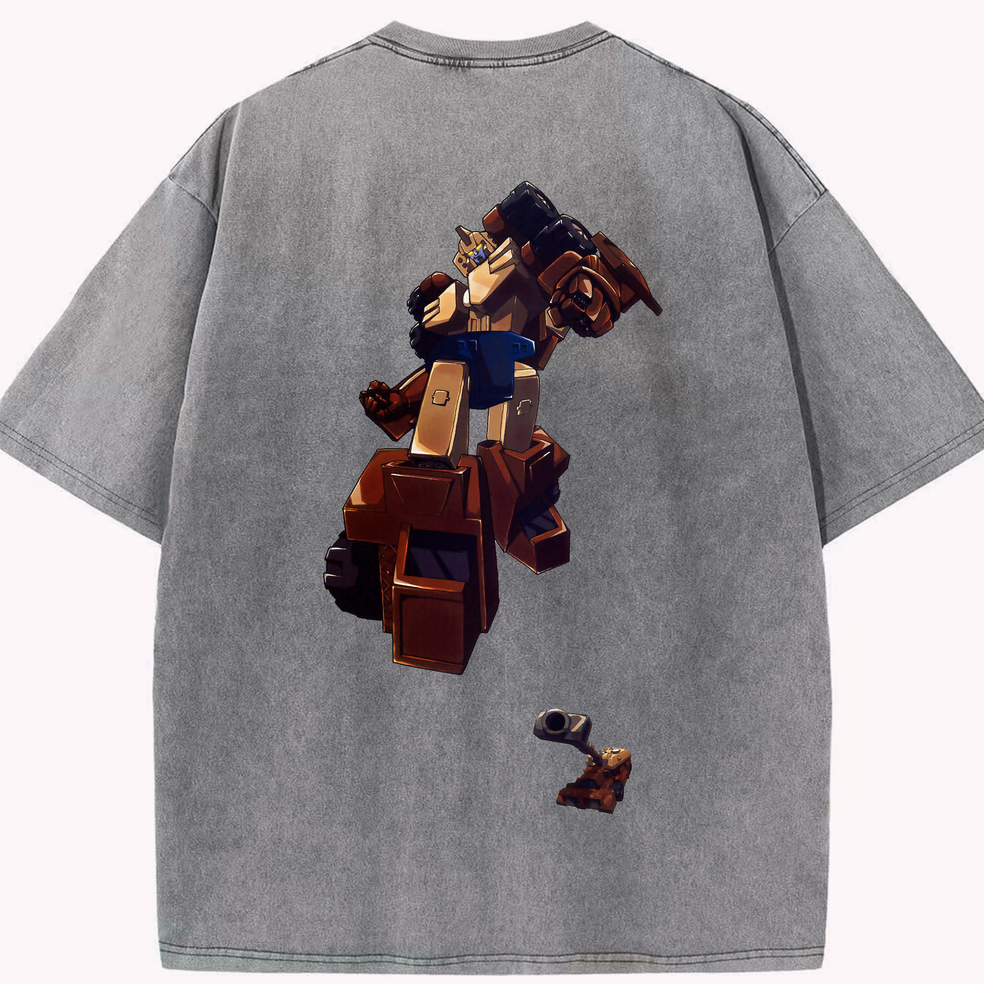 （画像用）  綿100% ヴィンテージ風 半袖Tシャツ（背面プリント）