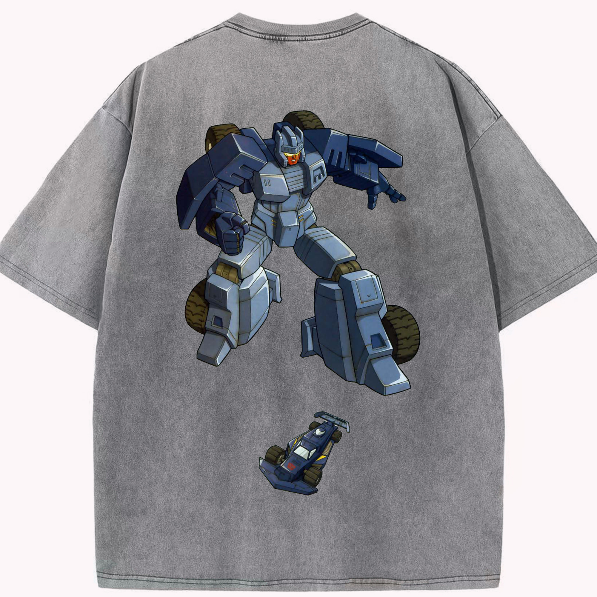 （画像用）  綿100% ヴィンテージ風 半袖Tシャツ（背面プリント）