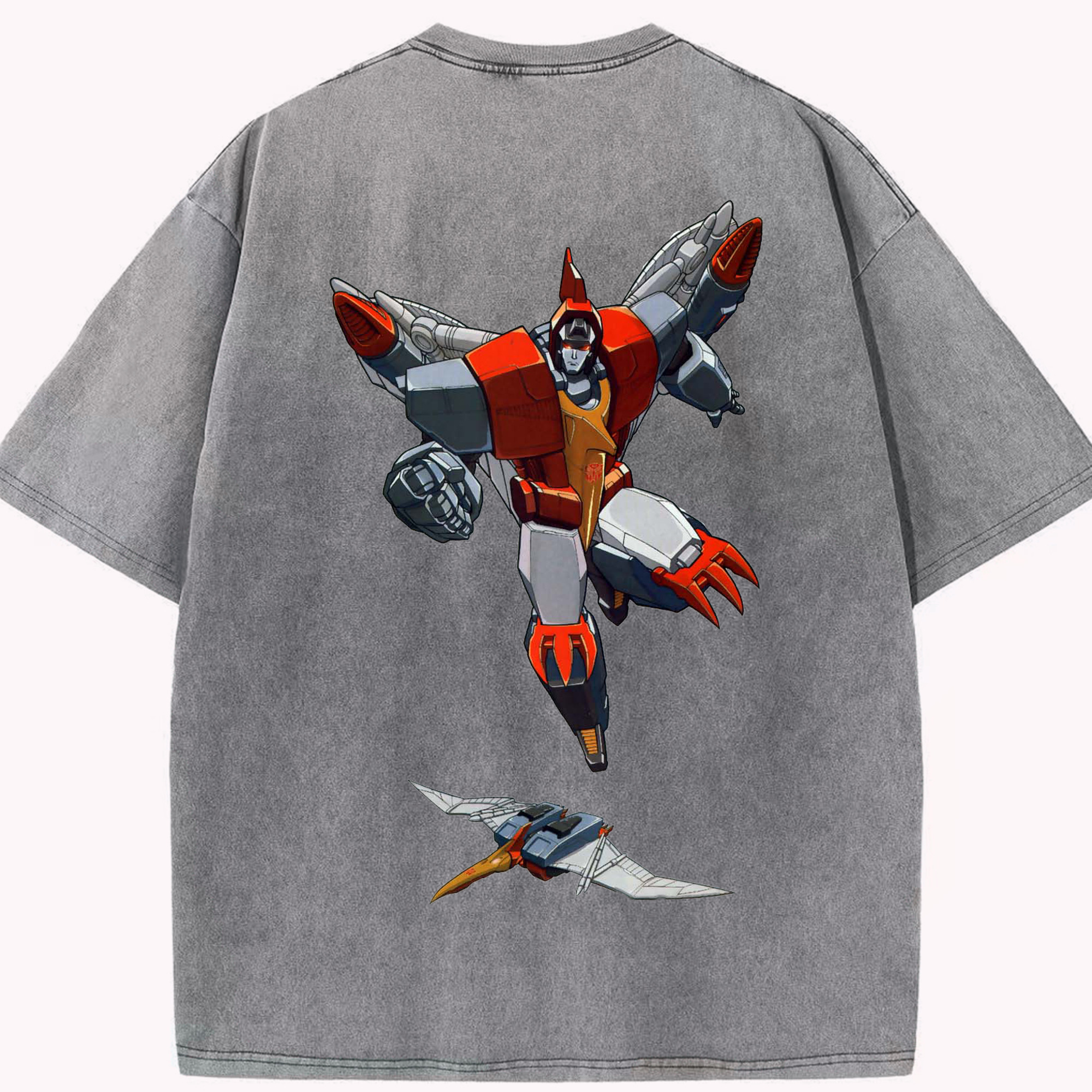 （画像用）  綿100% ヴィンテージ風 半袖Tシャツ（背面プリント）