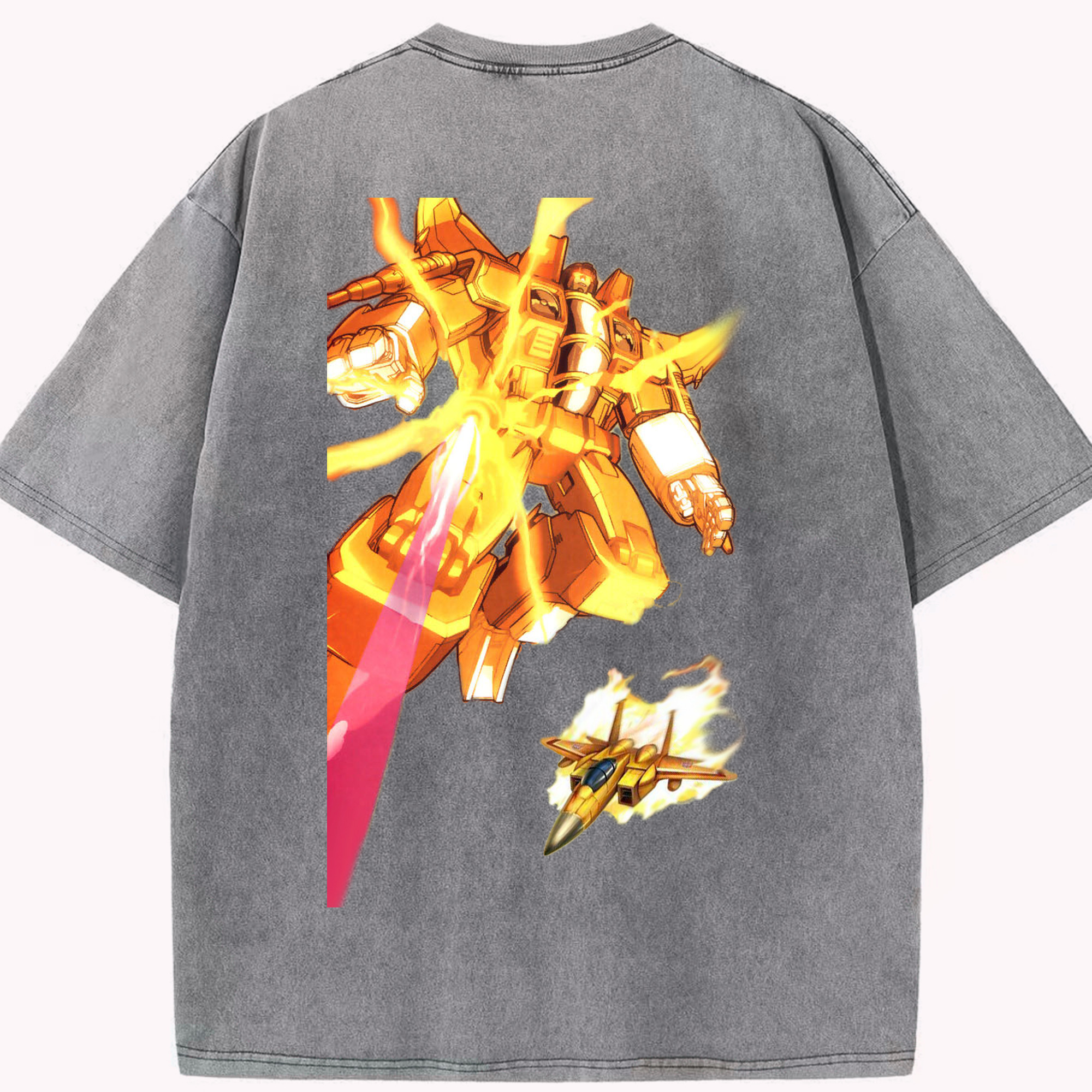 （画像用）  綿100% ヴィンテージ風 半袖Tシャツ（背面プリント）