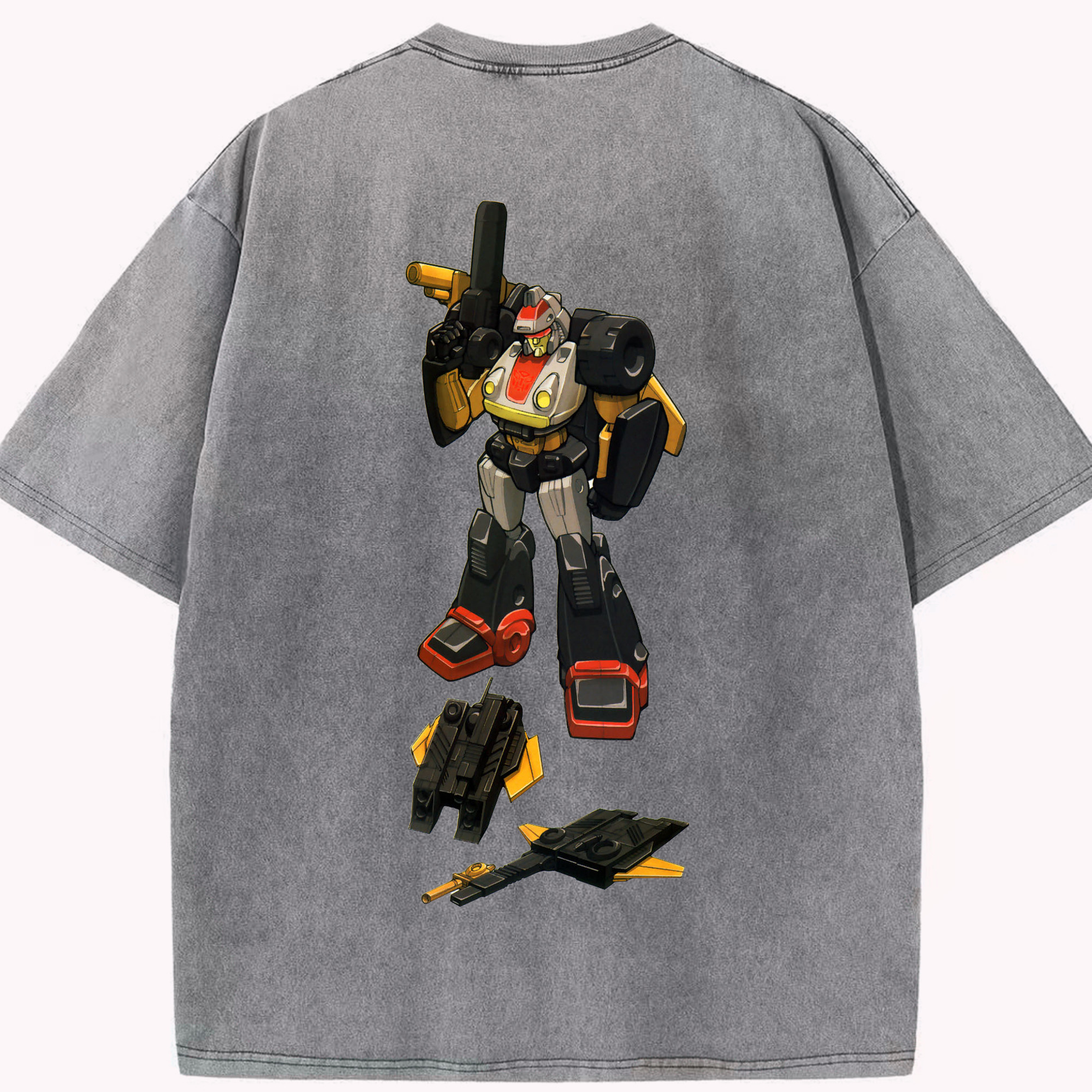 （画像用）  綿100% ヴィンテージ風 半袖Tシャツ（背面プリント）