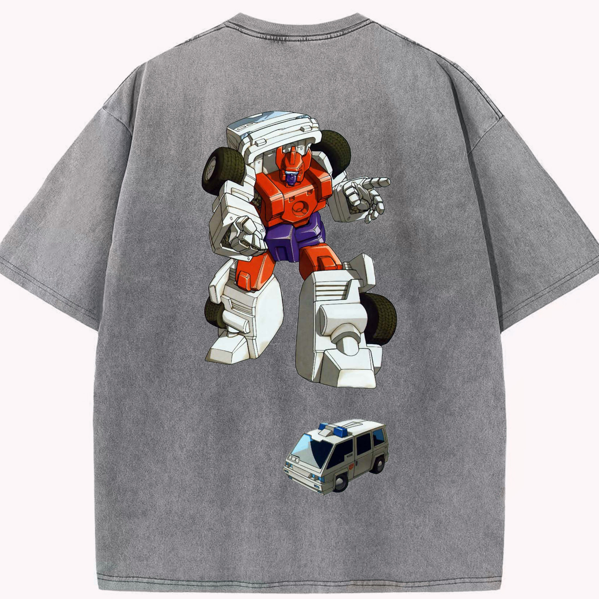 （画像用）  綿100% ヴィンテージ風 半袖Tシャツ（背面プリント）