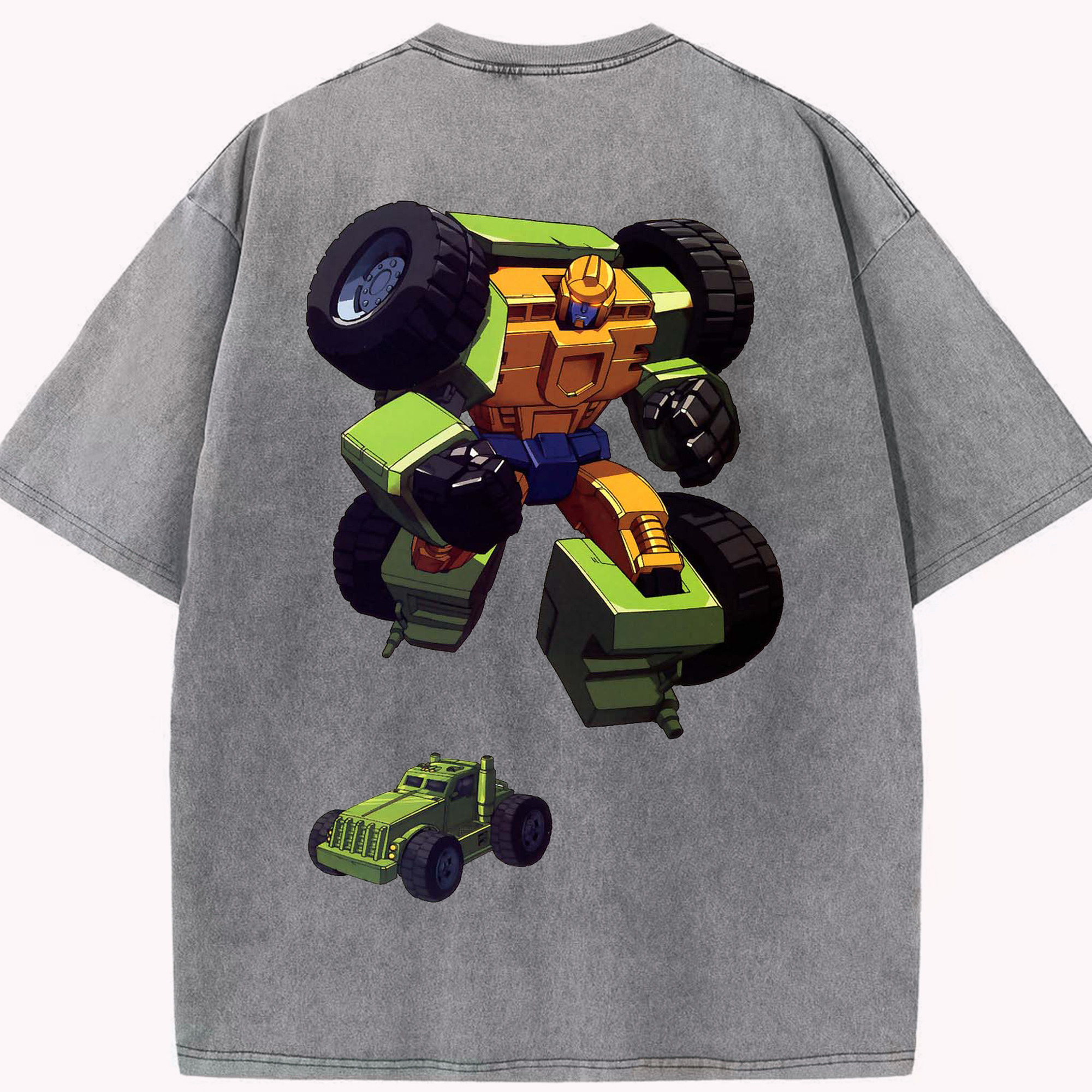 （画像用）  綿100% ヴィンテージ風 半袖Tシャツ（背面プリント）