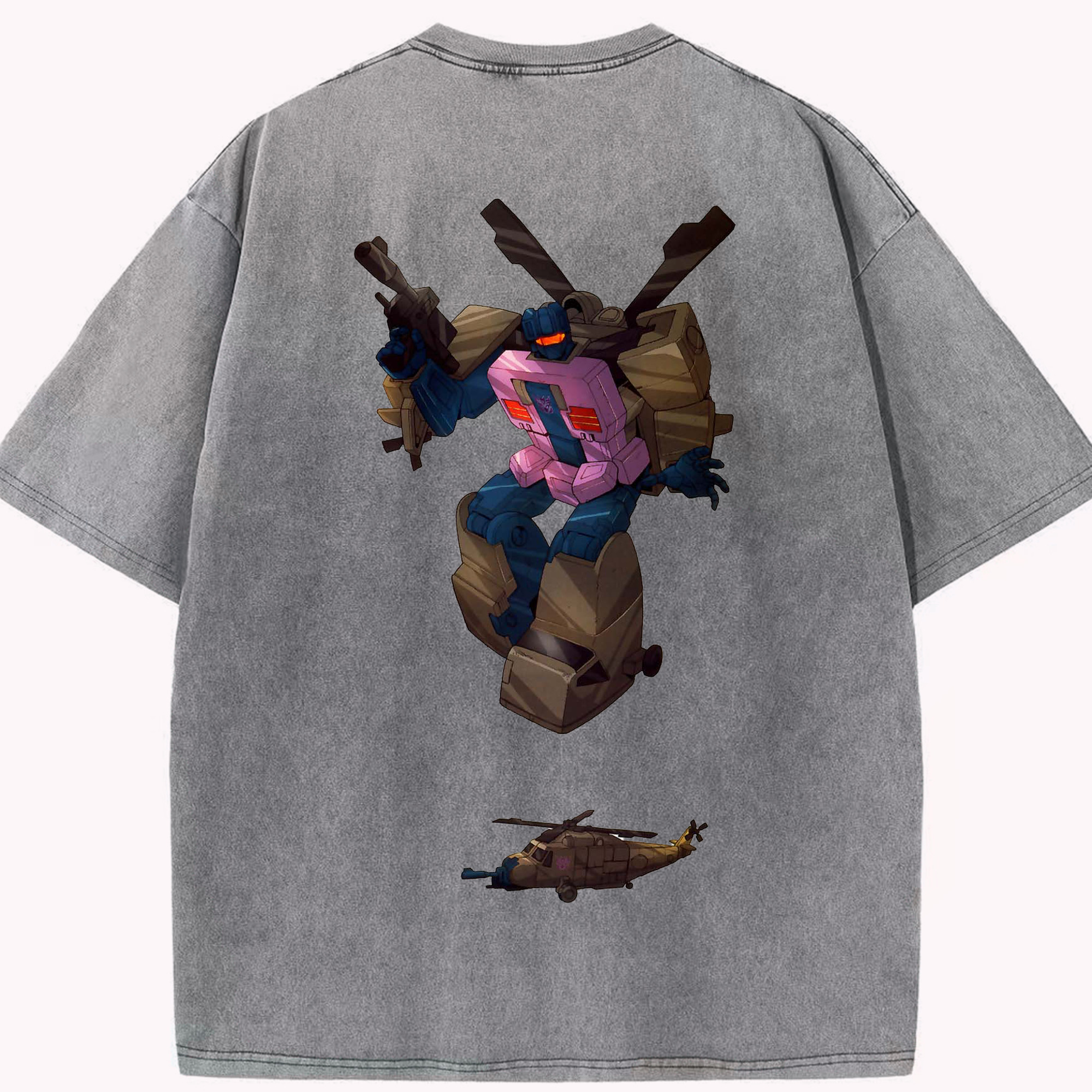 （画像用）  綿100% ヴィンテージ風 半袖Tシャツ（背面プリント）