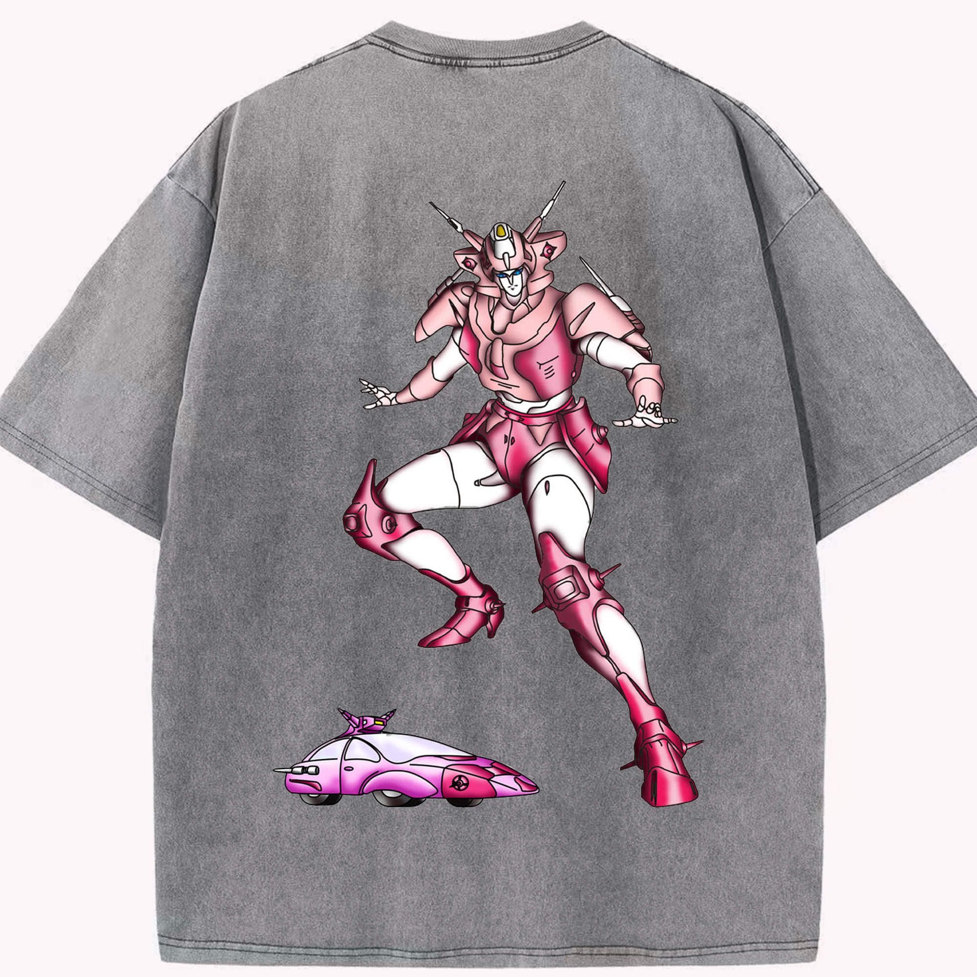 （画像用）  綿100% ヴィンテージ風 半袖Tシャツ（背面プリント）