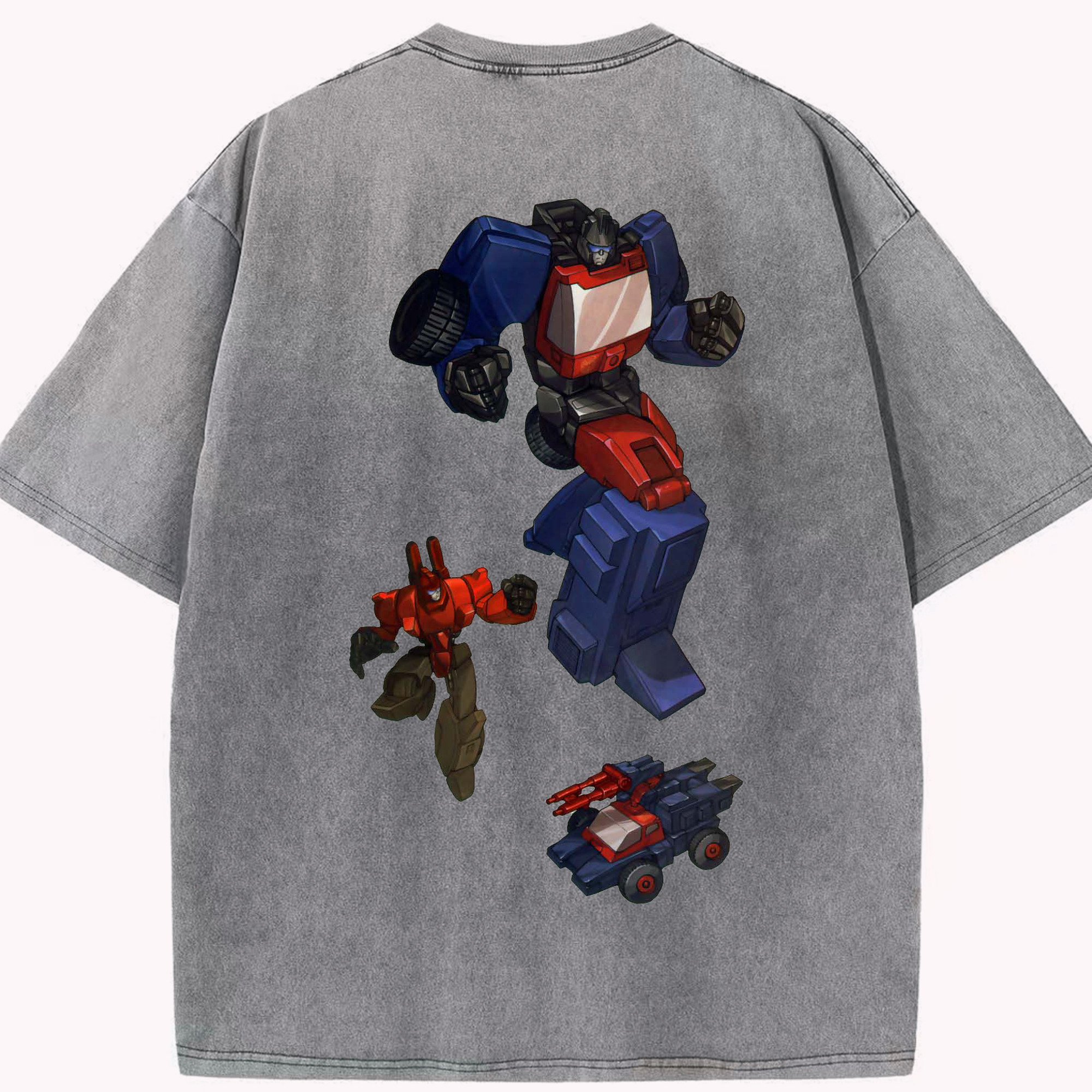 （画像用）  綿100% ヴィンテージ風 半袖Tシャツ（背面プリント）