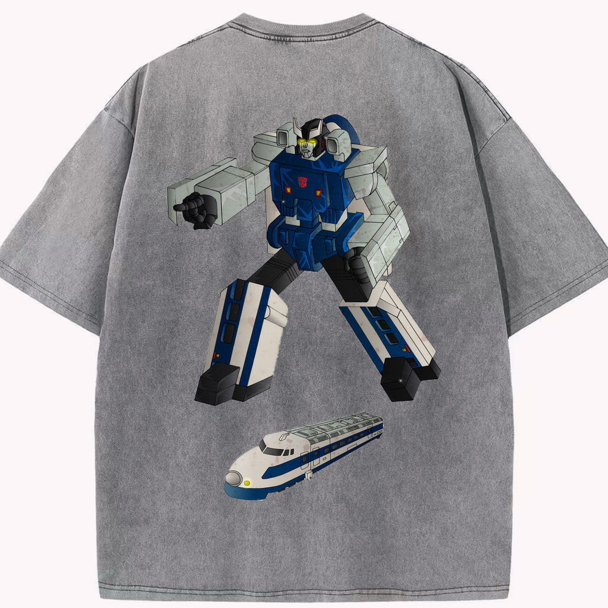 （画像用）  綿100% ヴィンテージ風 半袖Tシャツ（背面プリント）