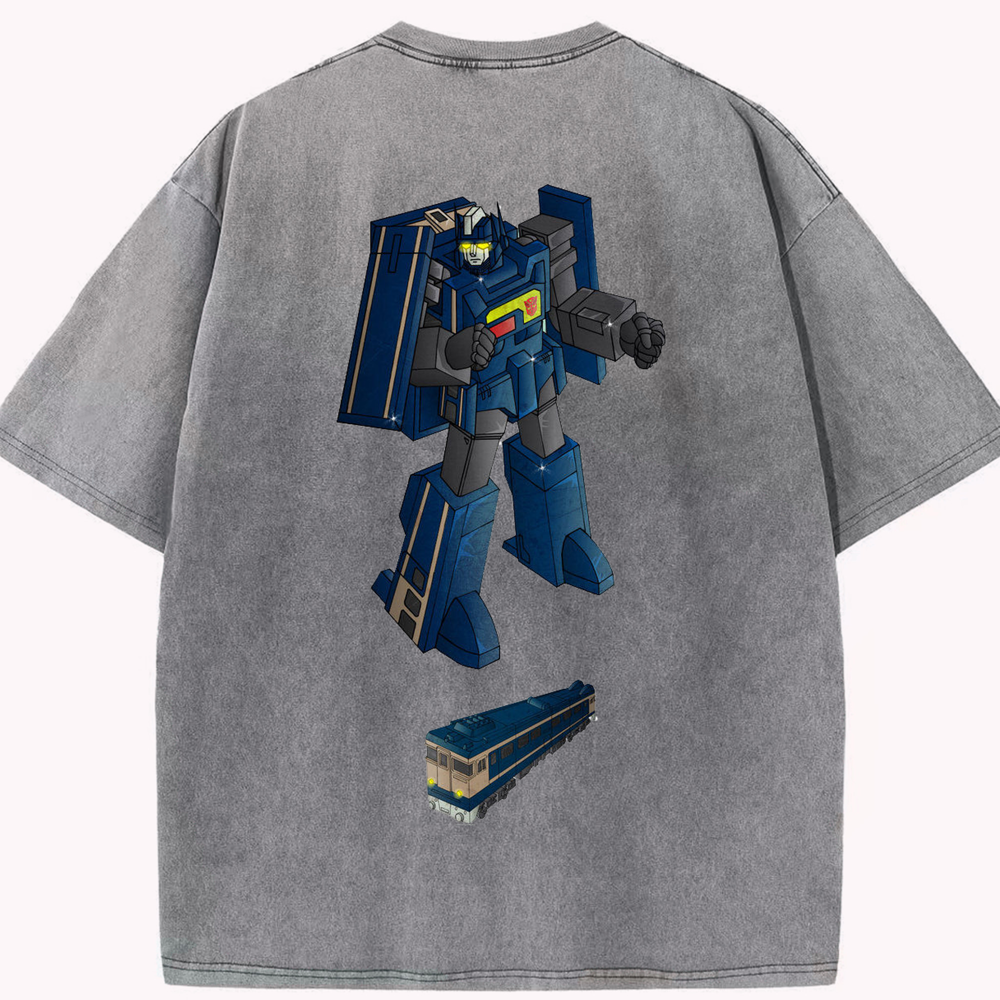 （画像用）  綿100% ヴィンテージ風 半袖Tシャツ（背面プリント）