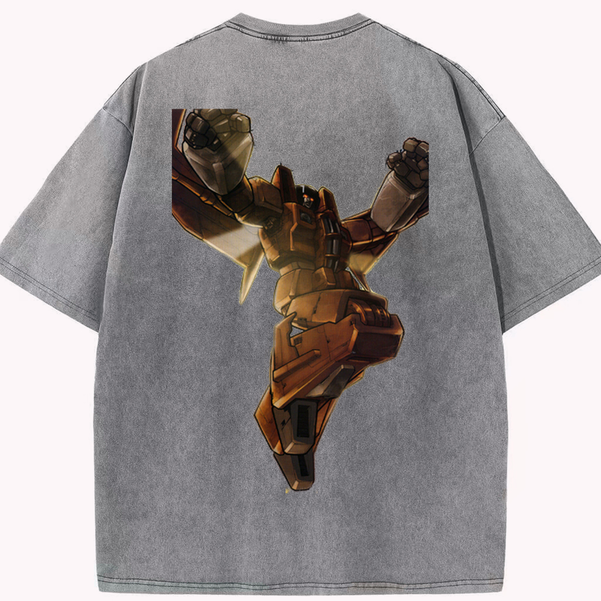 （画像用）  綿100% ヴィンテージ風 半袖Tシャツ（背面プリント）