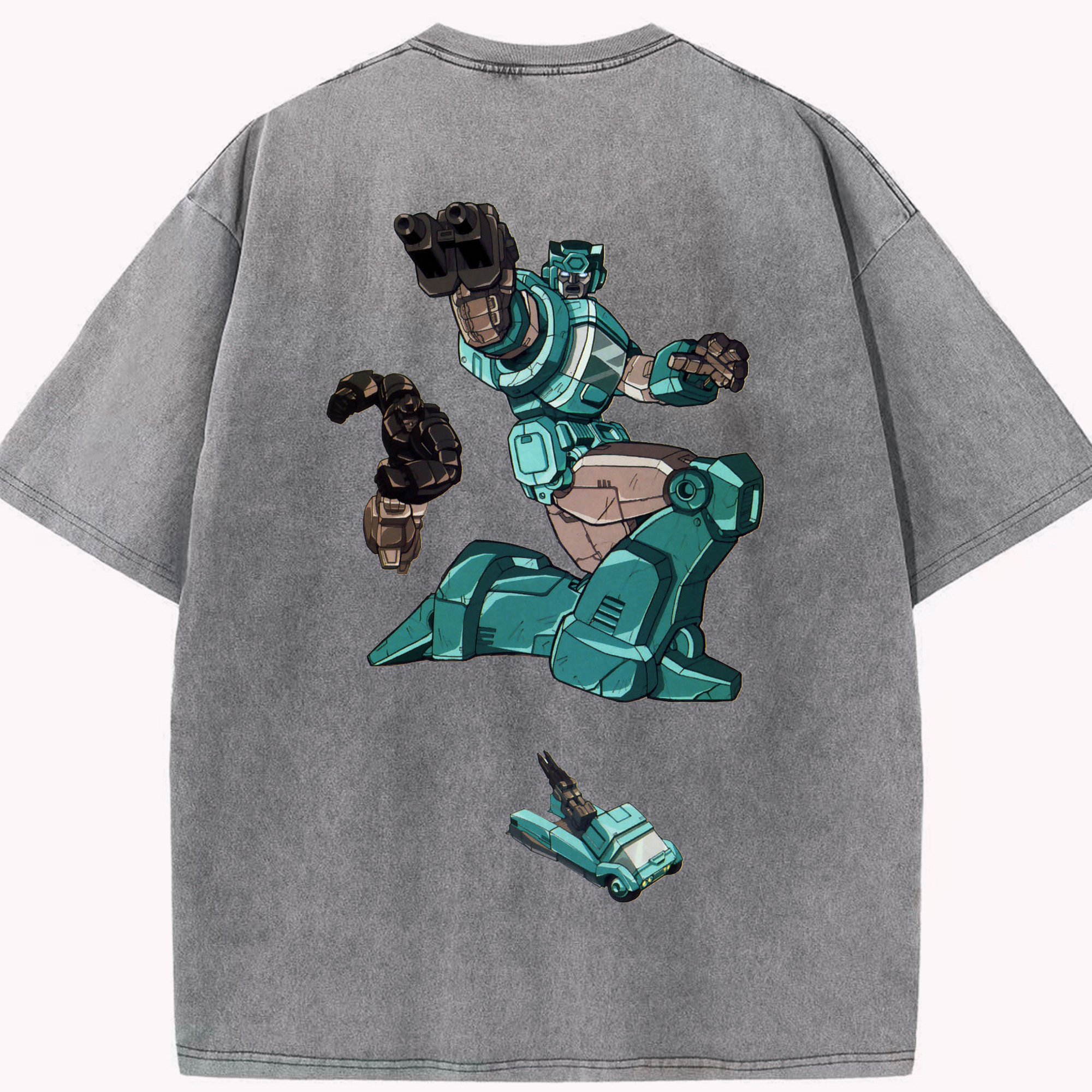 （画像用）  綿100% ヴィンテージ風 半袖Tシャツ（背面プリント）