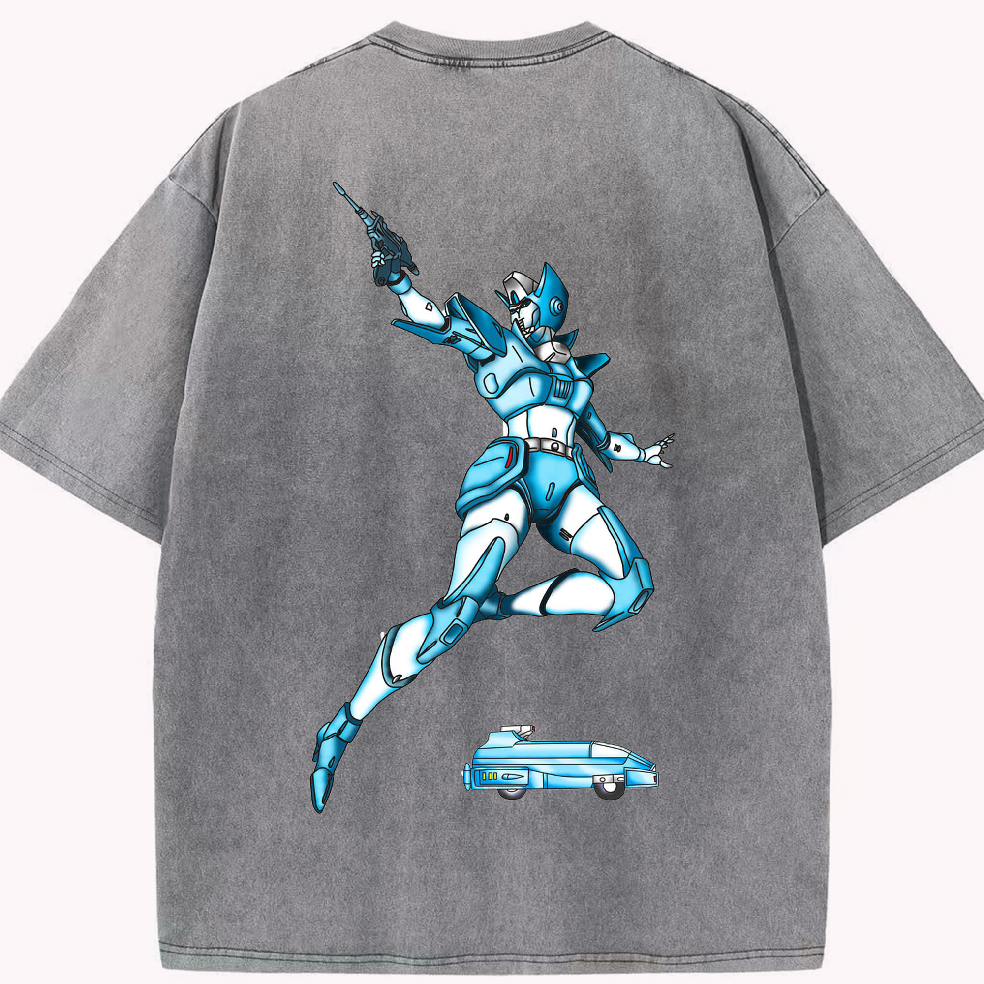 （画像用）  綿100% ヴィンテージ風 半袖Tシャツ（背面プリント）