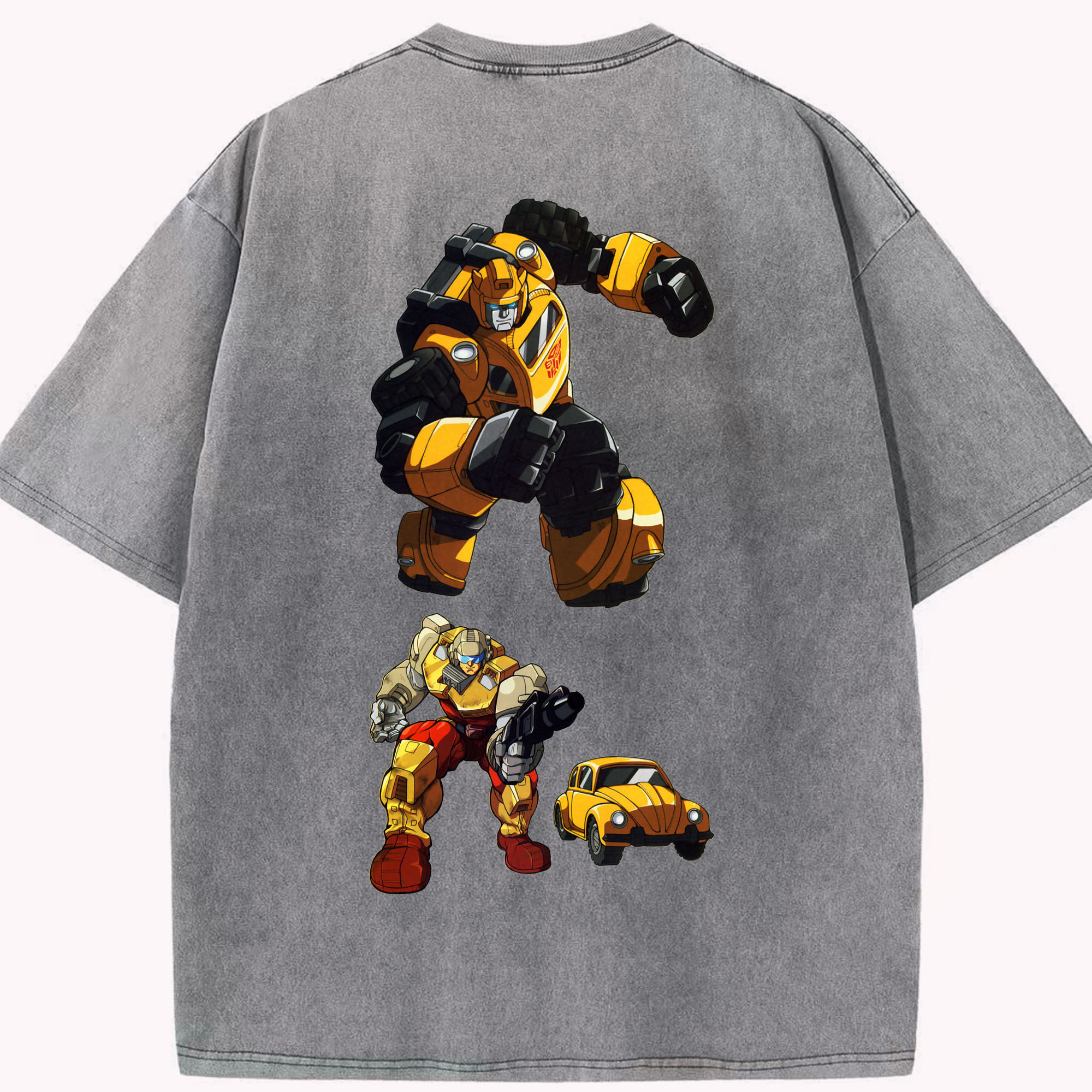 （画像用）  綿100% ヴィンテージ風 半袖Tシャツ（背面プリント）