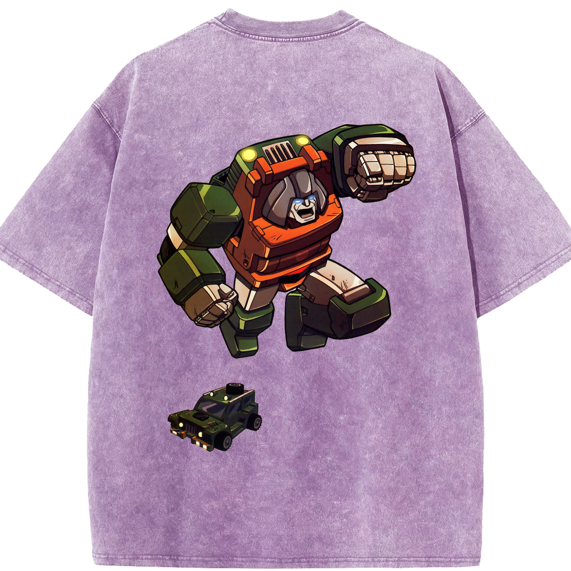 （画像用）  綿100% ヴィンテージ風 半袖Tシャツ（背面プリント）