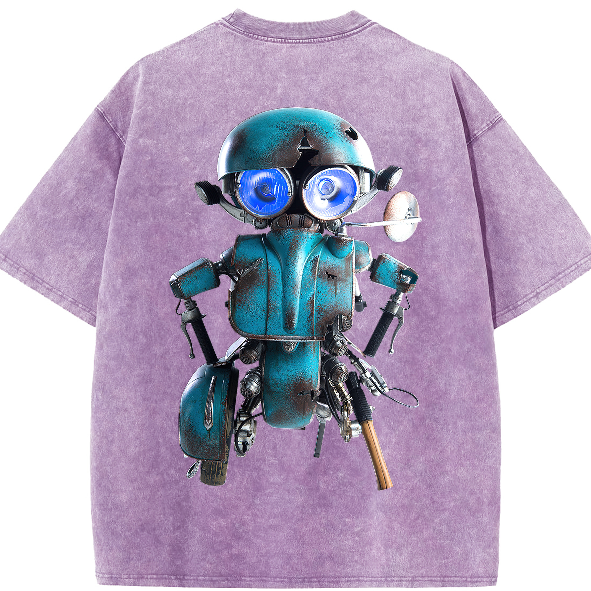 （画像用）  綿100% ヴィンテージ風 半袖Tシャツ（背面プリント）