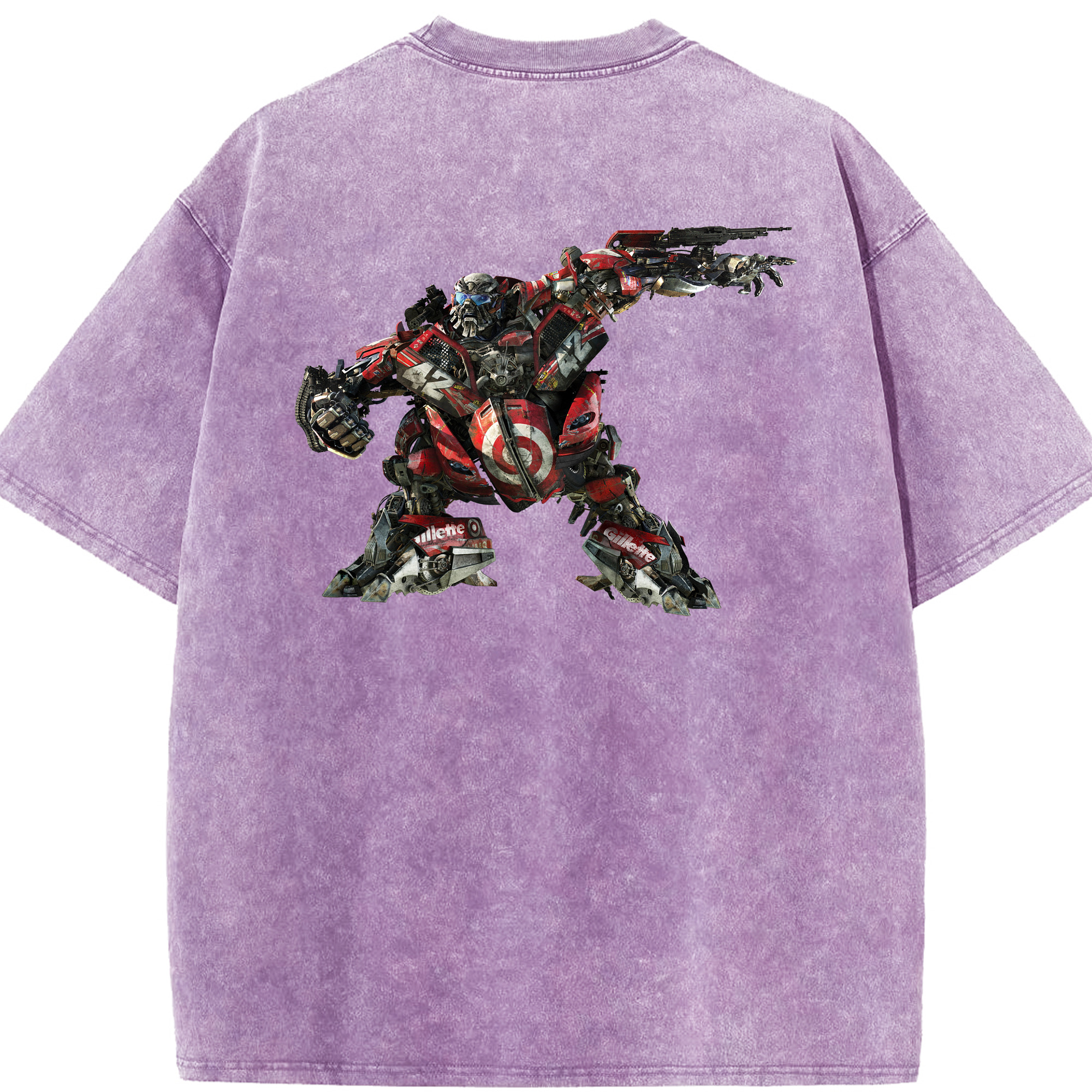 （画像用）  綿100% ヴィンテージ風 半袖Tシャツ（背面プリント）