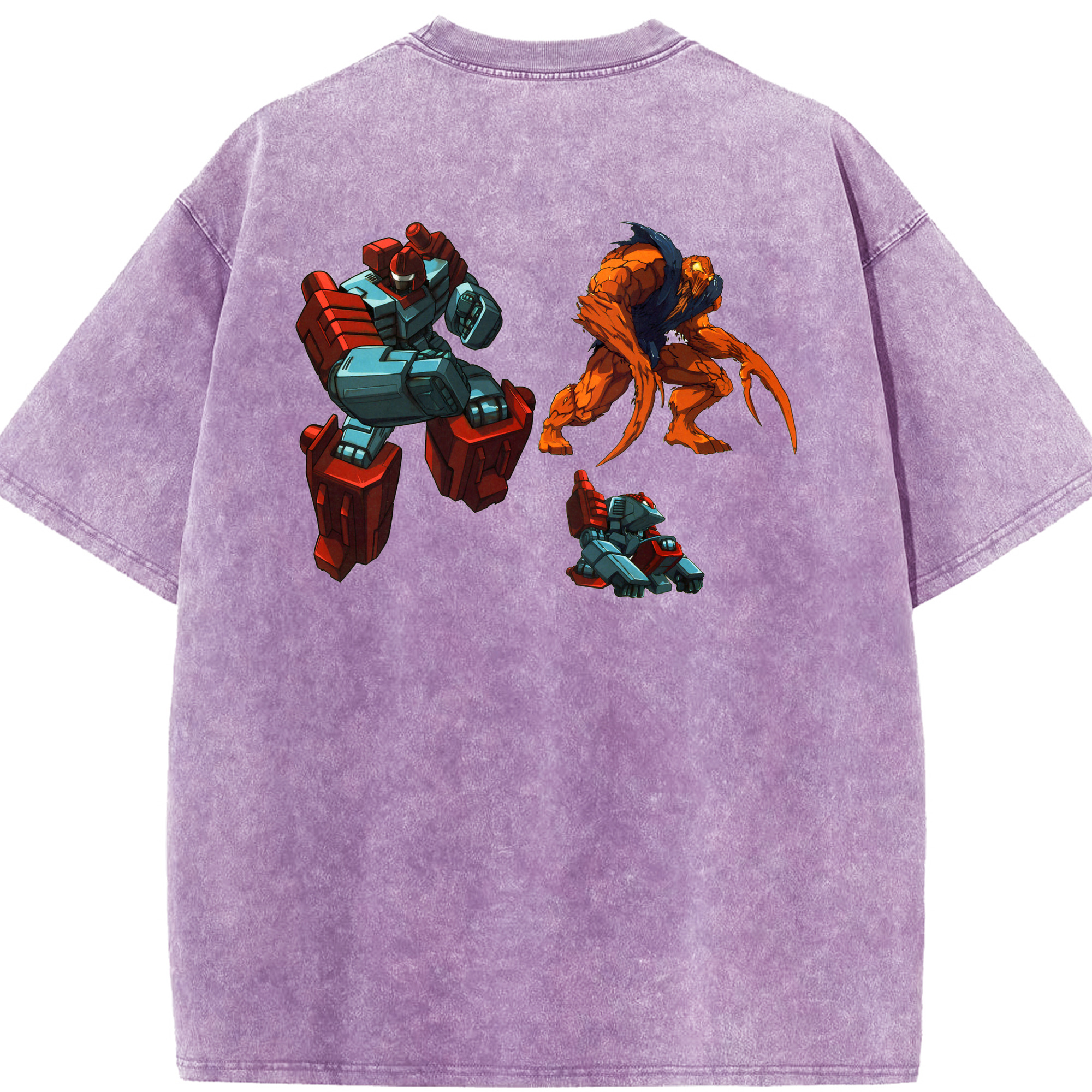 （画像用）  綿100% ヴィンテージ風 半袖Tシャツ（背面プリント）