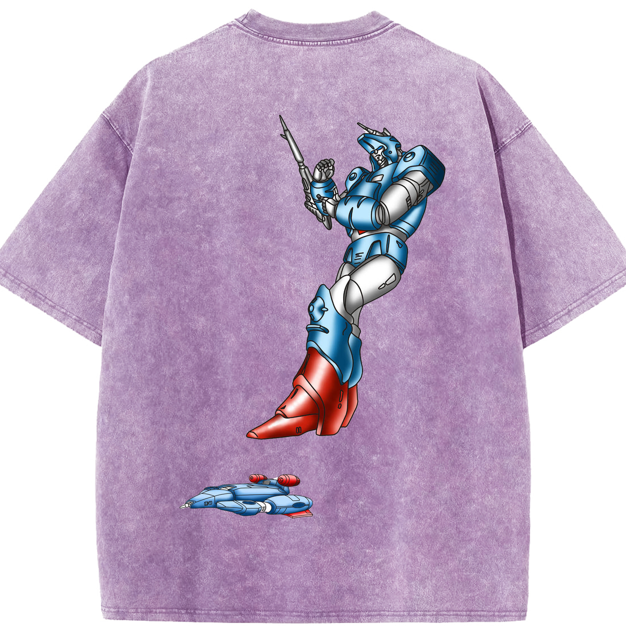 （画像用）  綿100% ヴィンテージ風 半袖Tシャツ（背面プリント）