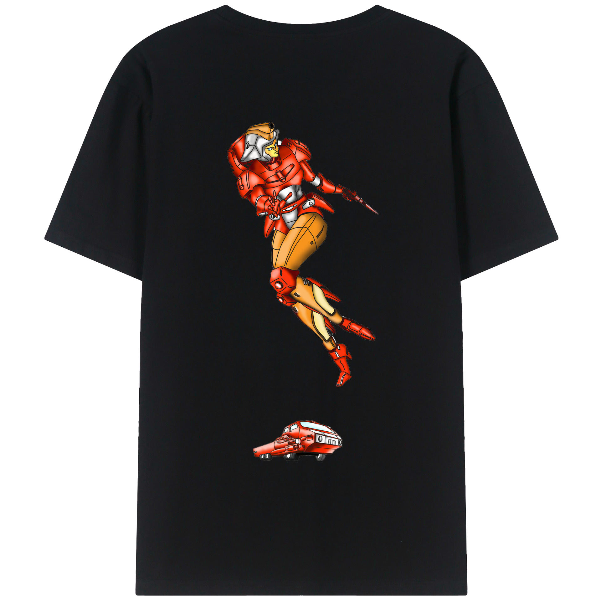 （画像用）  綿100％ メンズ半袖Tシャツ（バックプリント） 通気性