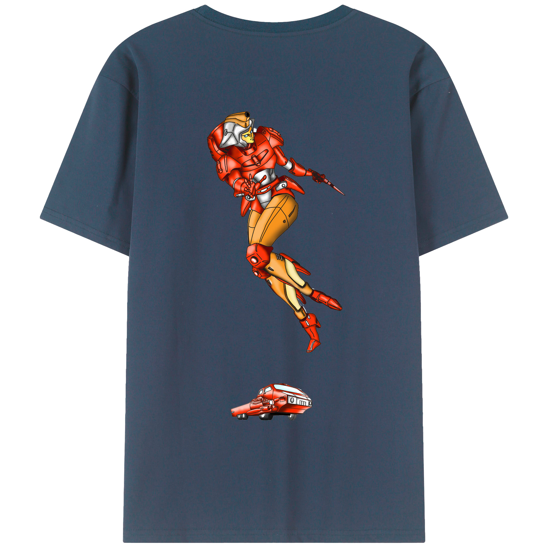 （画像用）  綿100％ メンズ半袖Tシャツ（バックプリント） 通気性