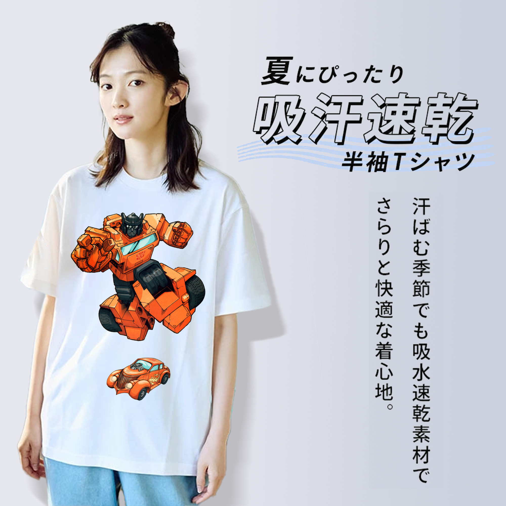 レディースカジュアルプリントTシャツ（綿100％）