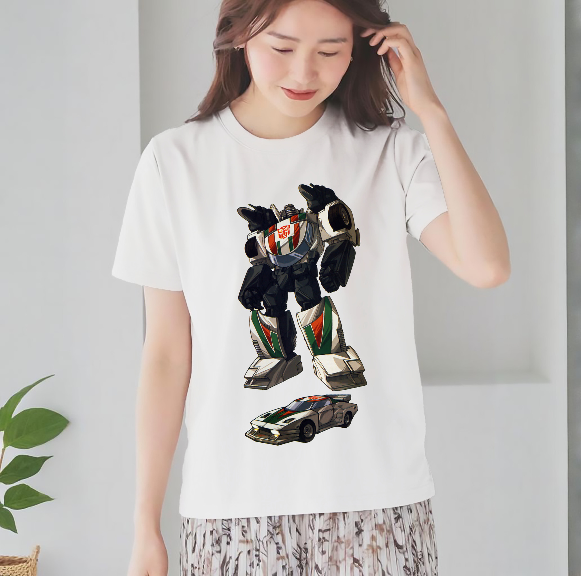  レディースカジュアルプリントTシャツ（綿100％）