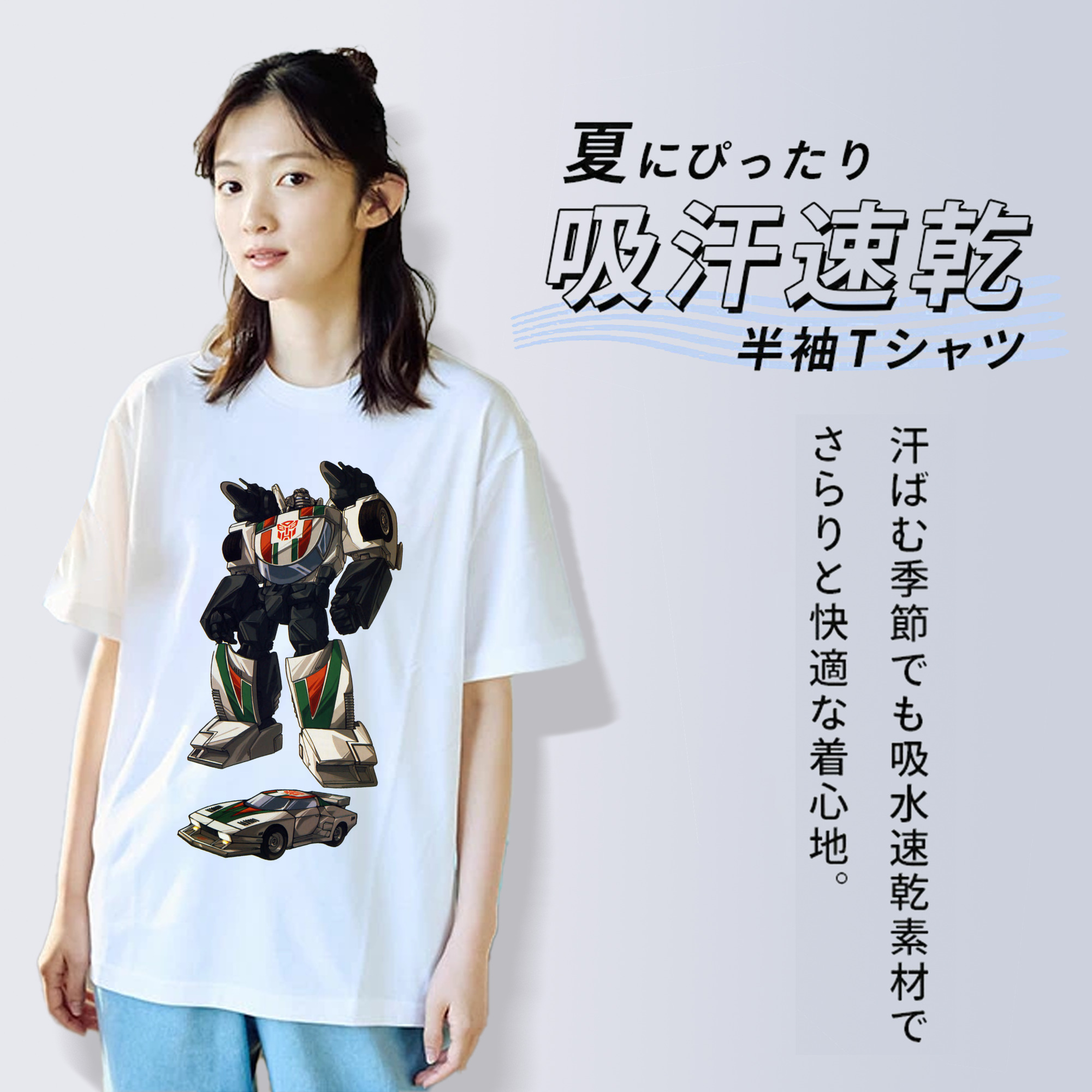  レディースカジュアルプリントTシャツ（綿100％）