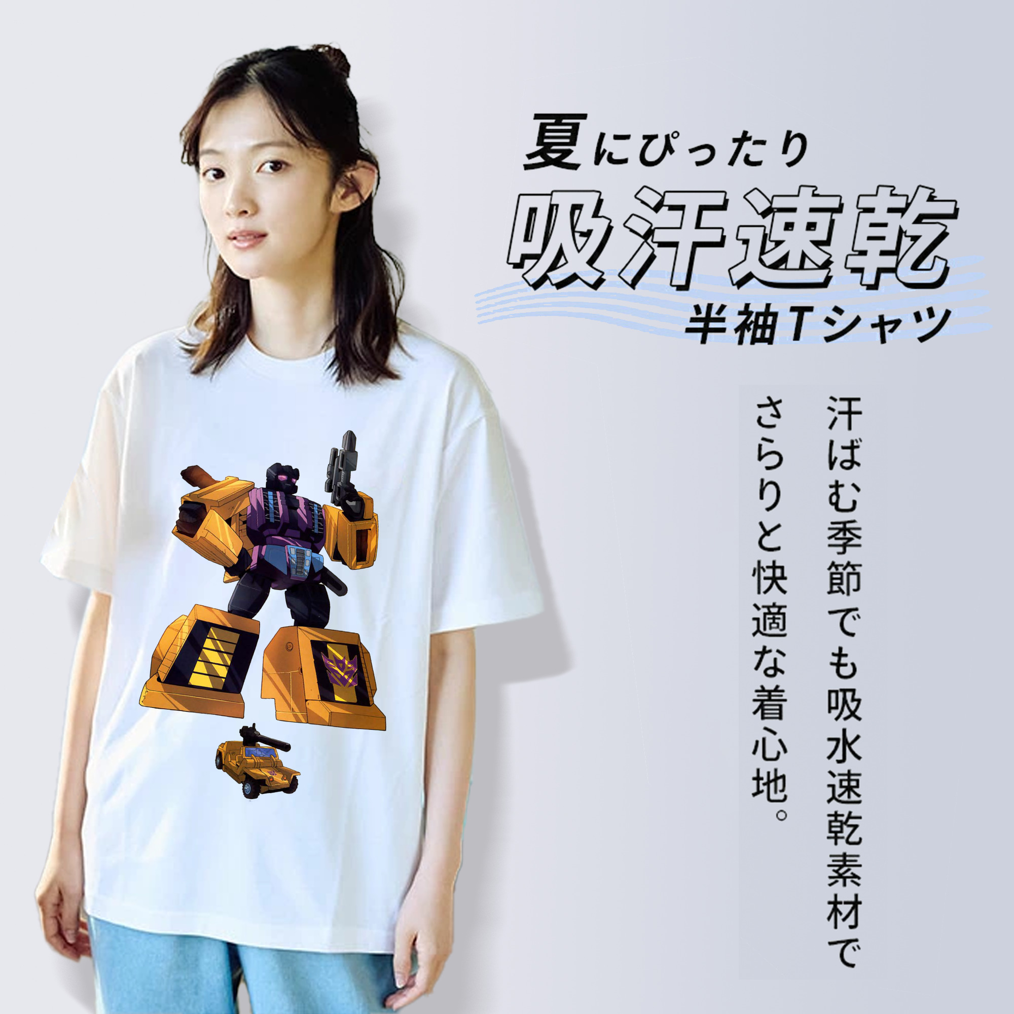  レディースカジュアルプリントTシャツ（綿100％）
